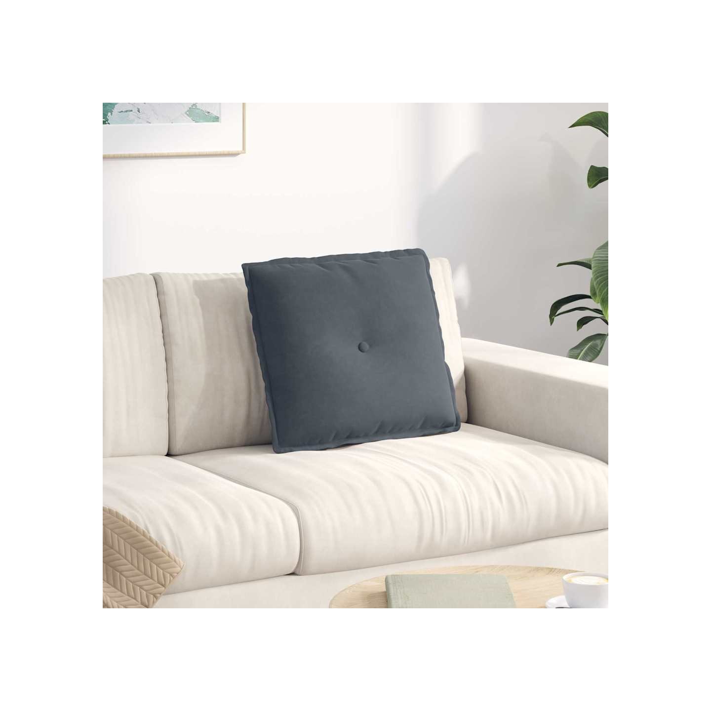 Coussin de Dos Gris foncé 50 x 45 x 19 cm