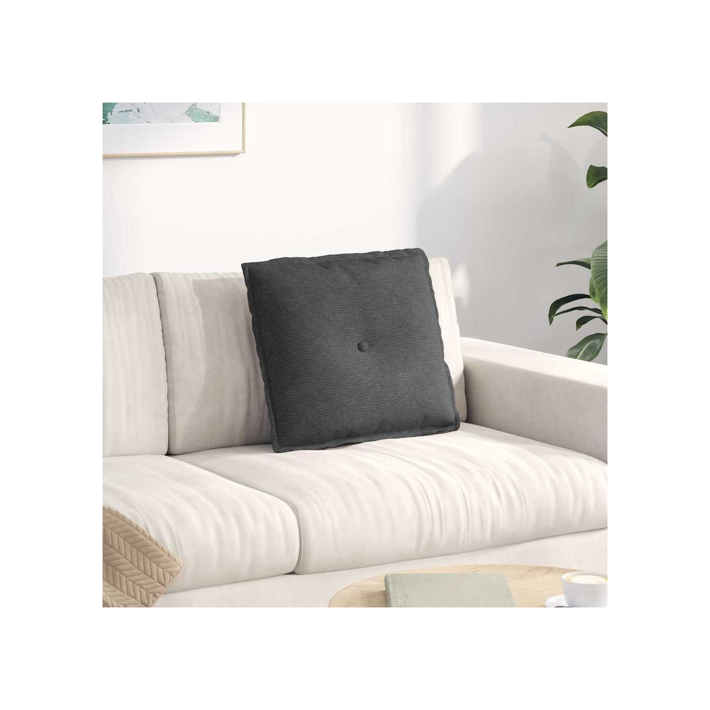 Coussin de Dos Gris foncé 50 x 45 x 19 cm