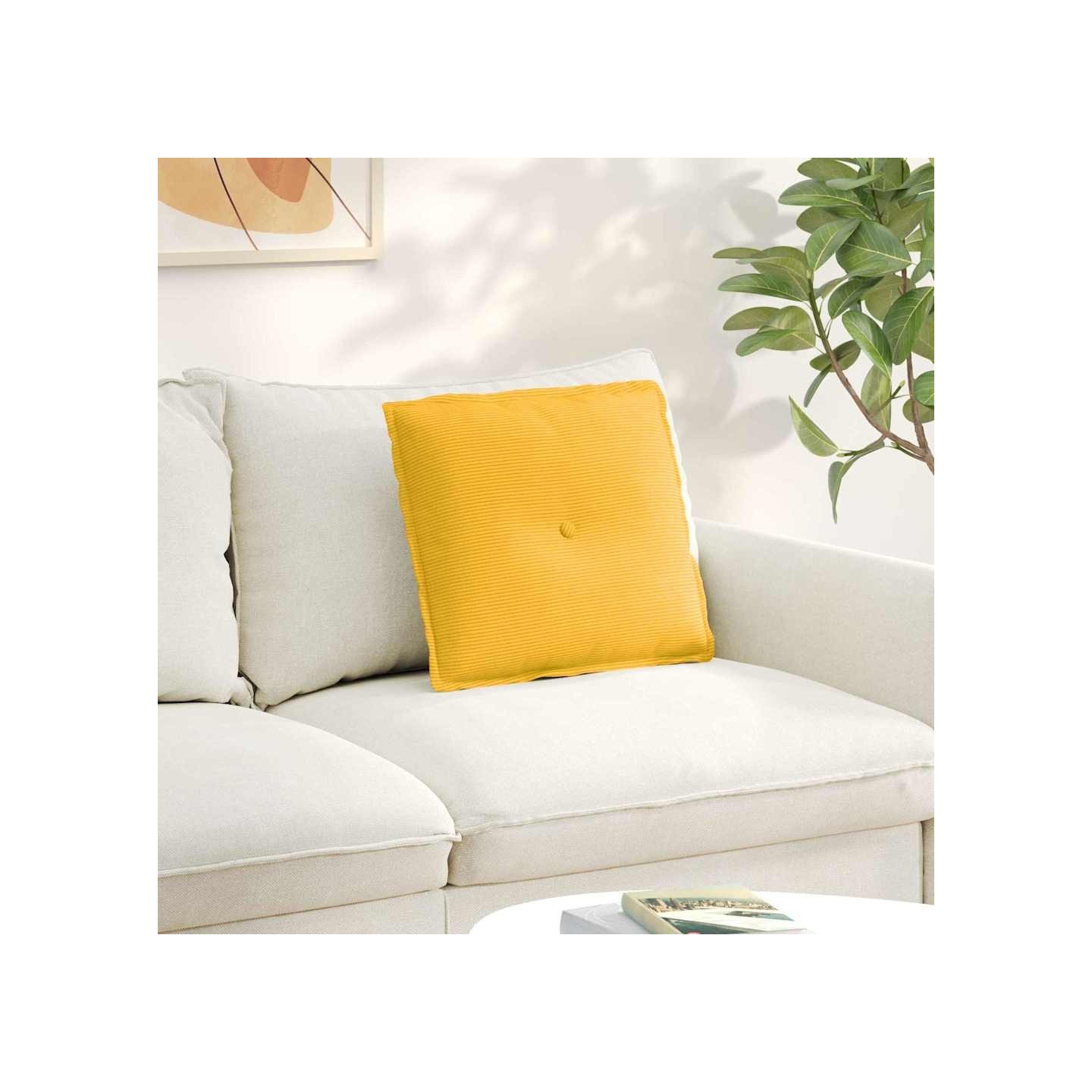 Coussin de Dos Jaune clair 50 x 45 x 19 cm