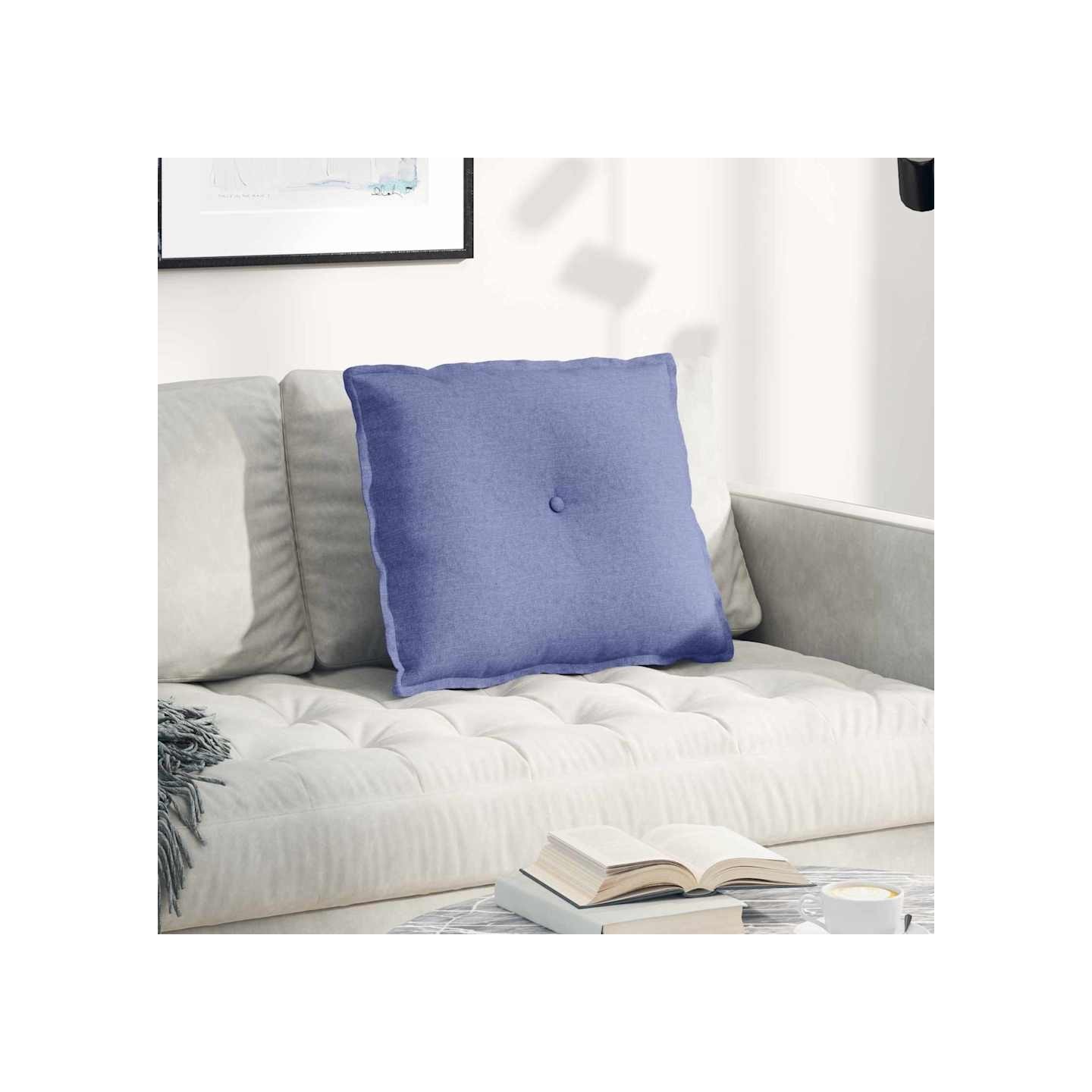 Coussin de Dos Bleu denim 60 x 50 x 19 cm tissu