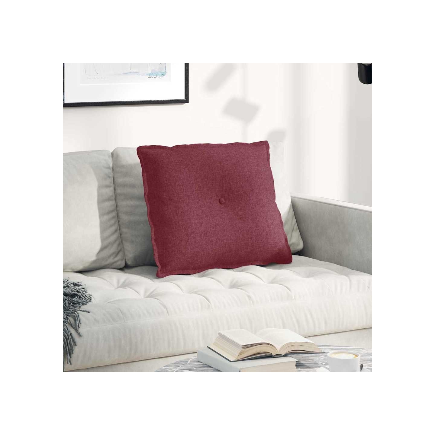 Coussin de Dos Bordeaux 60 x 50 x 19 cm tissu
