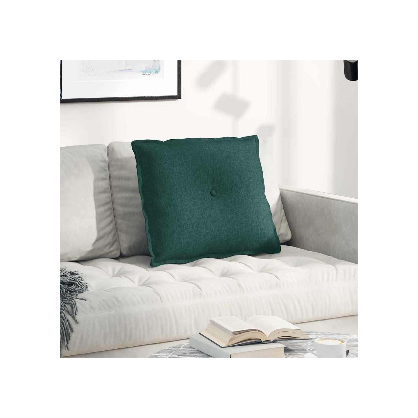 Coussin de Dos Vert foncé 60 x 50 x 19 cm tissu