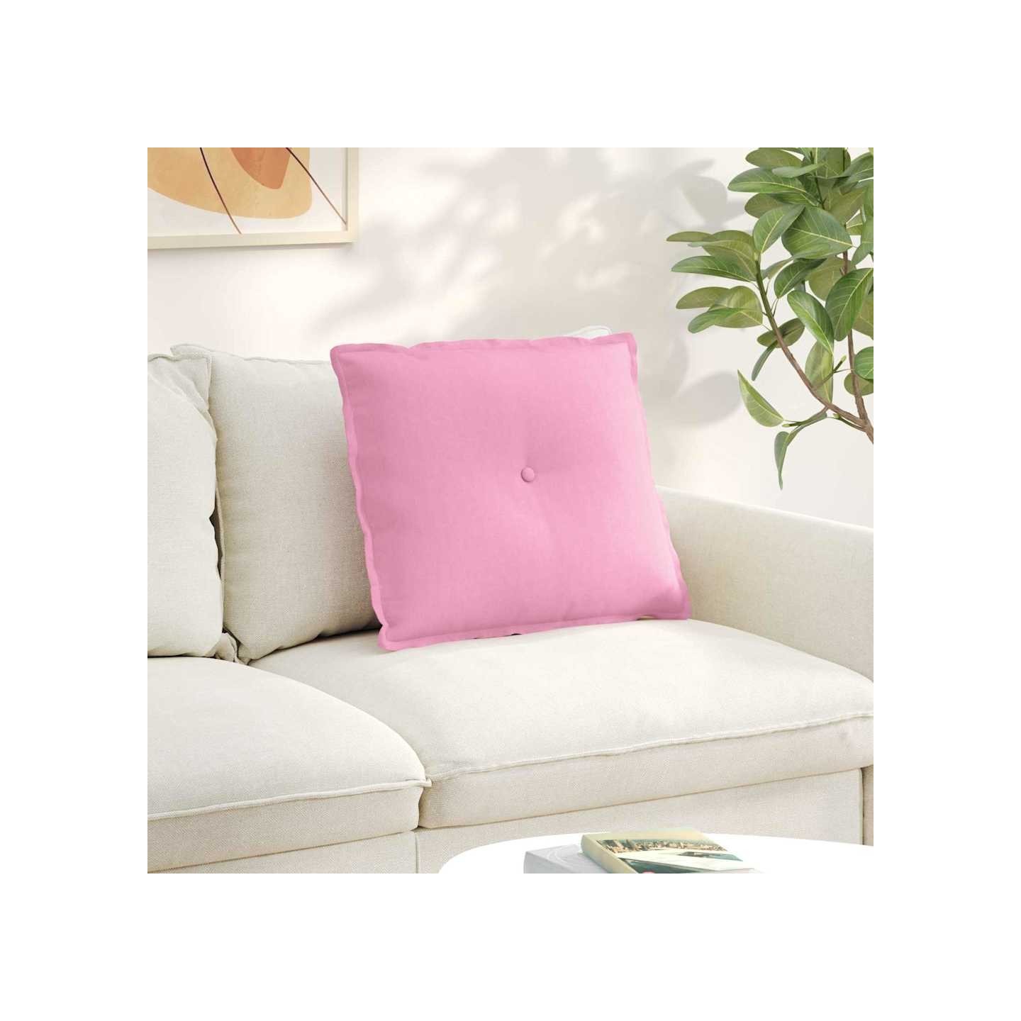 Coussin de Dos Rose 60 x 19 x 50 cm tissu