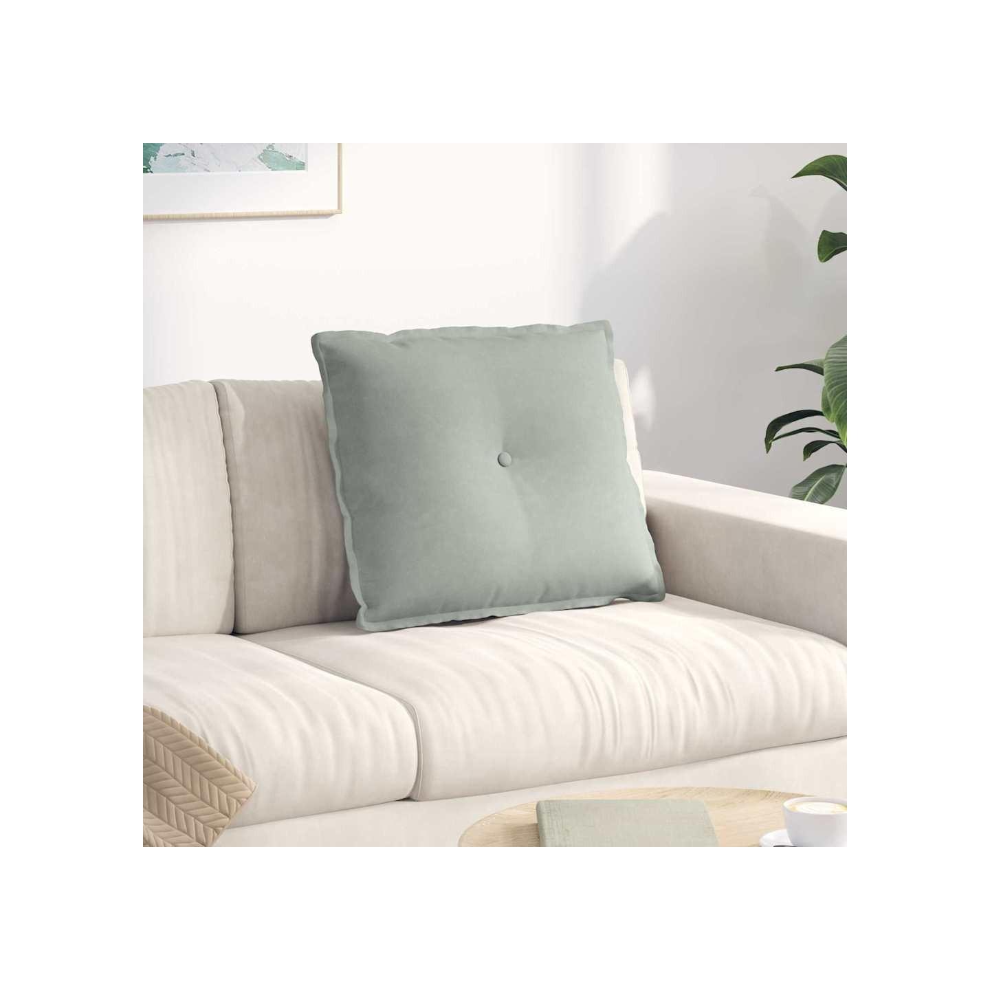 Coussin de Dos Gris clair 60 x 50 x 19 cm