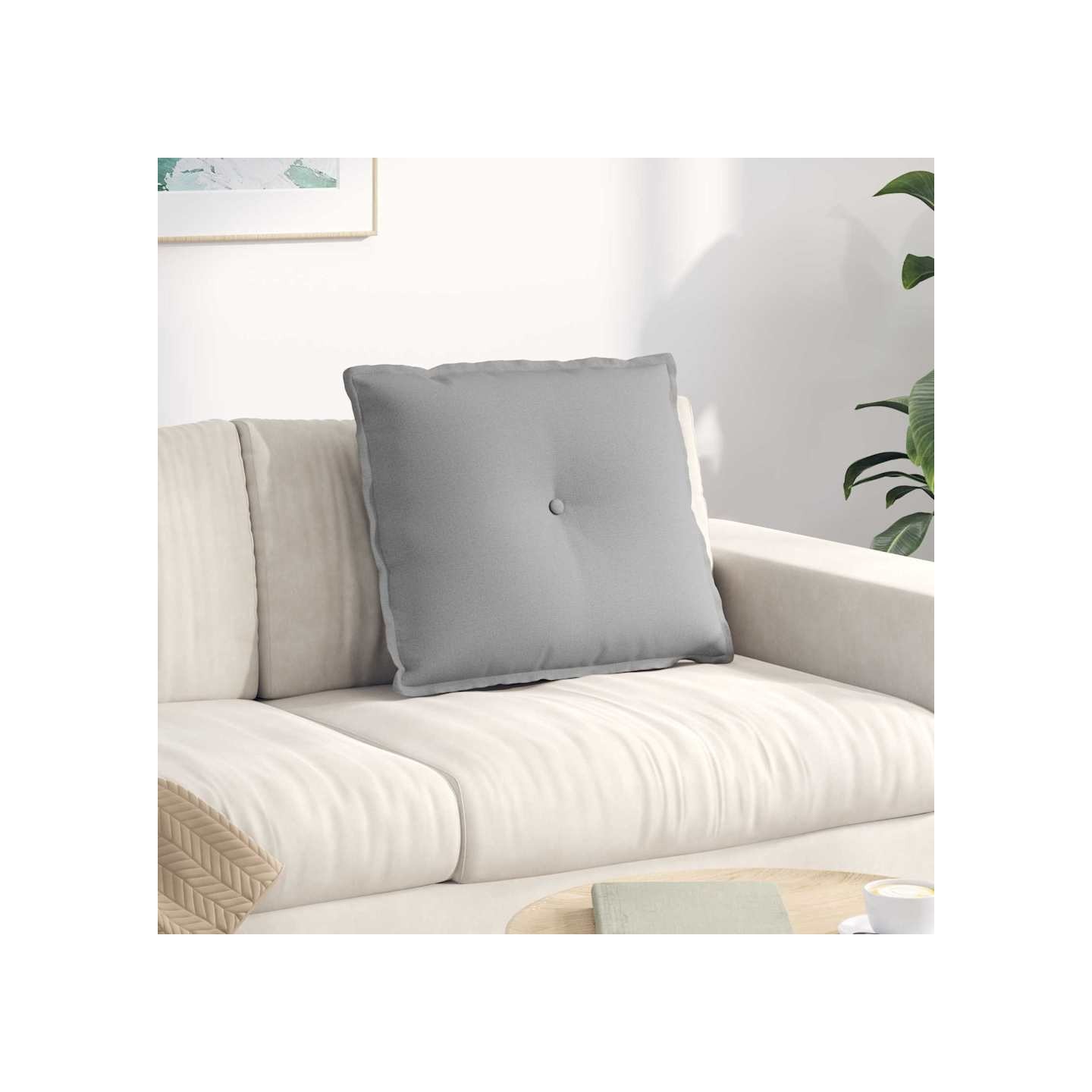 Coussin de Dos Gris nuage 60 x 50 x 19 cm tissu