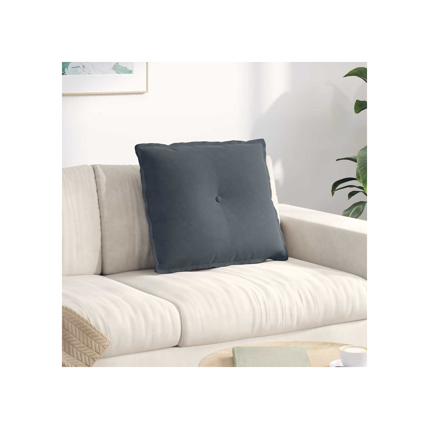 Coussin de Dos Gris foncé 60 x 50 x 19 cm