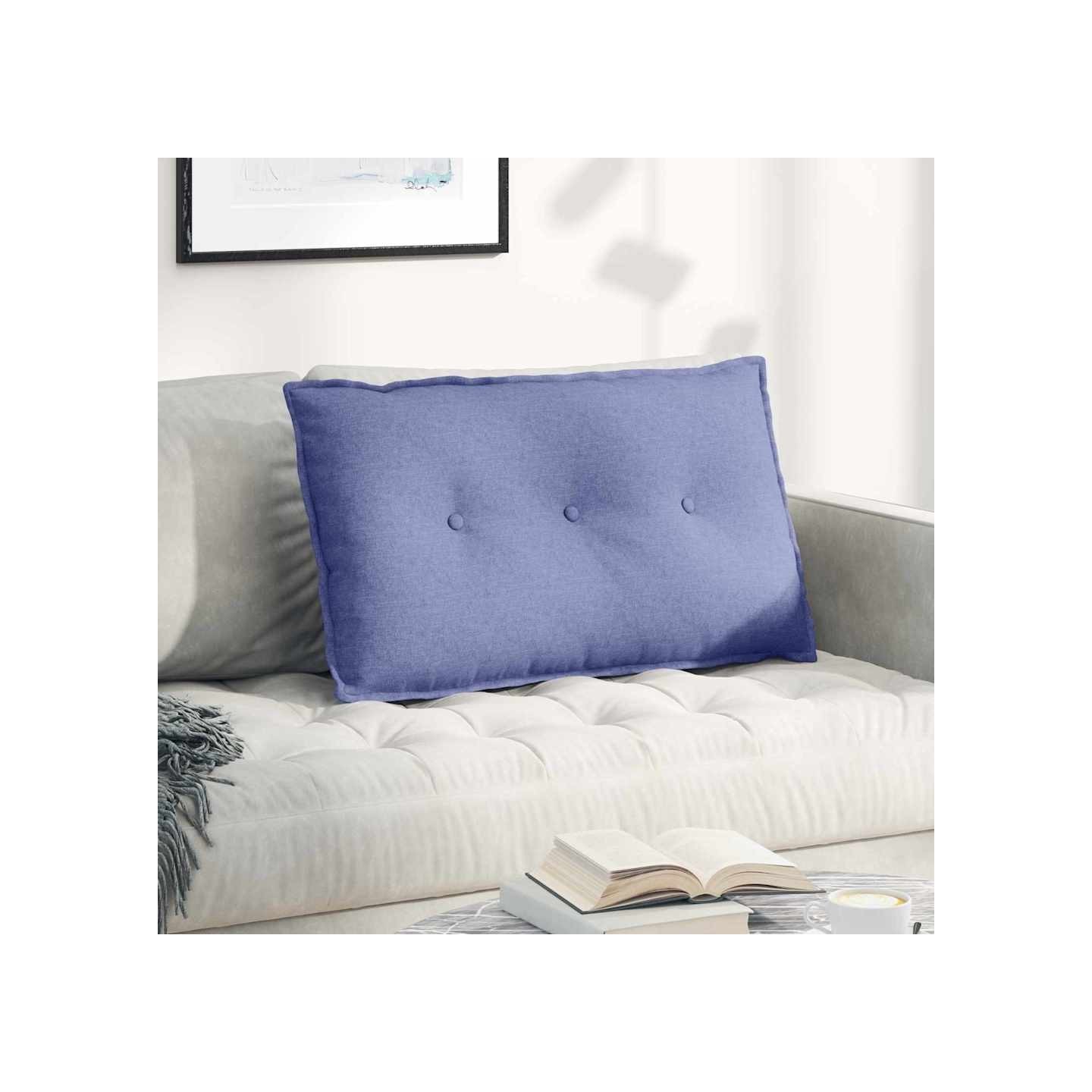 Coussin de Dos Bleu denim 80 x 50 x 19 cm tissu