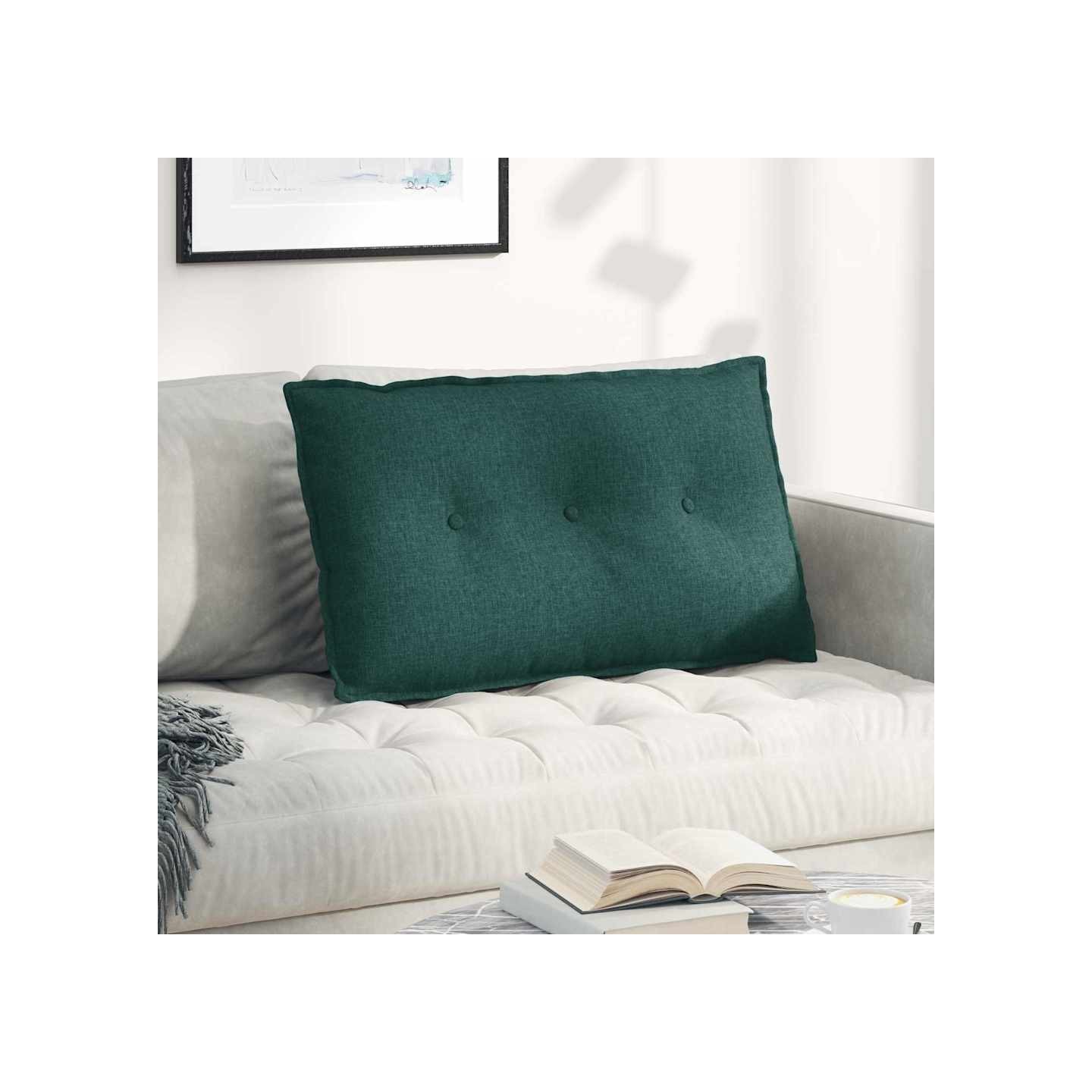 Coussin de Dos Vert foncé 80 x 50 x 19 cm tissu