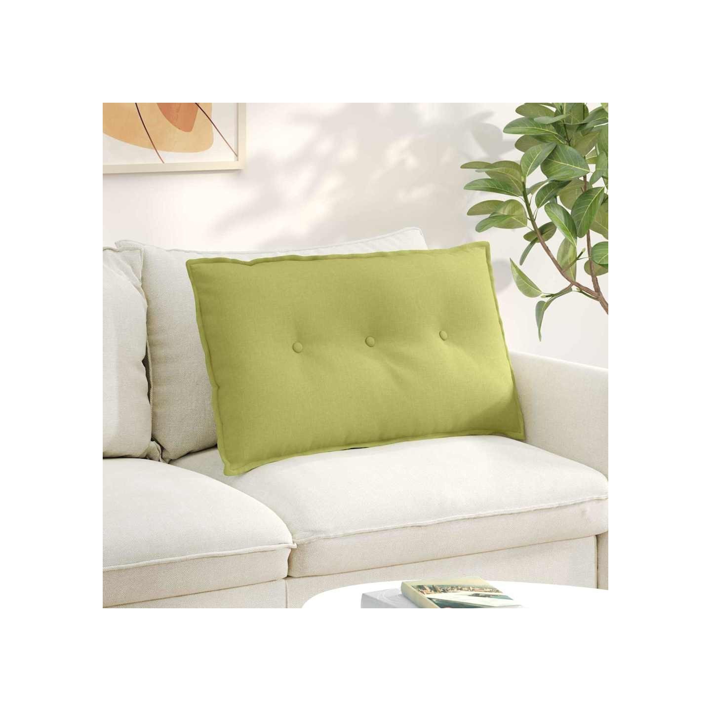 Coussin de Dos Vert clair 80 x 50 x 19 cm tissu