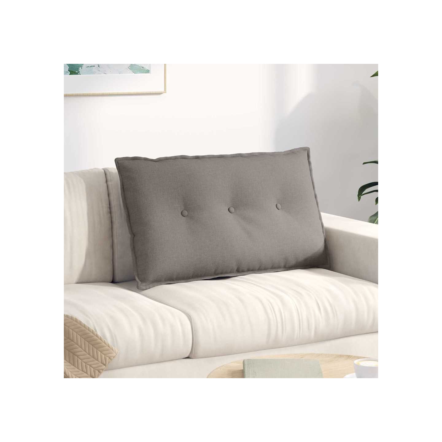 Coussin de Dos Taupe 80 x 19 x 50 cm tissu