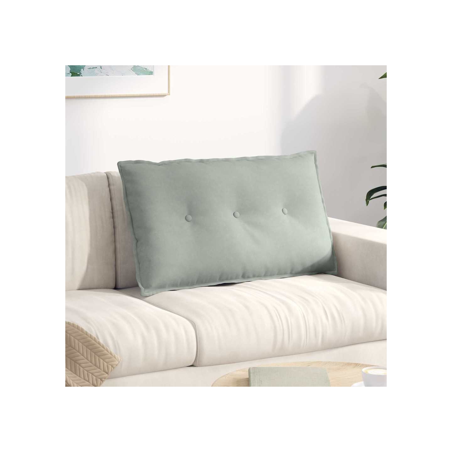 Coussin de Dos Gris clair 80 x 50 x 19 cm