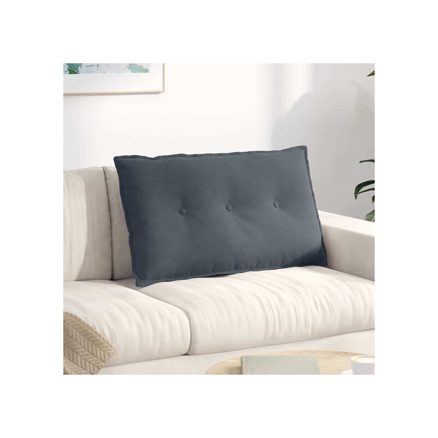Coussin de Dos Gris foncé 80 x 50 x 19 cm