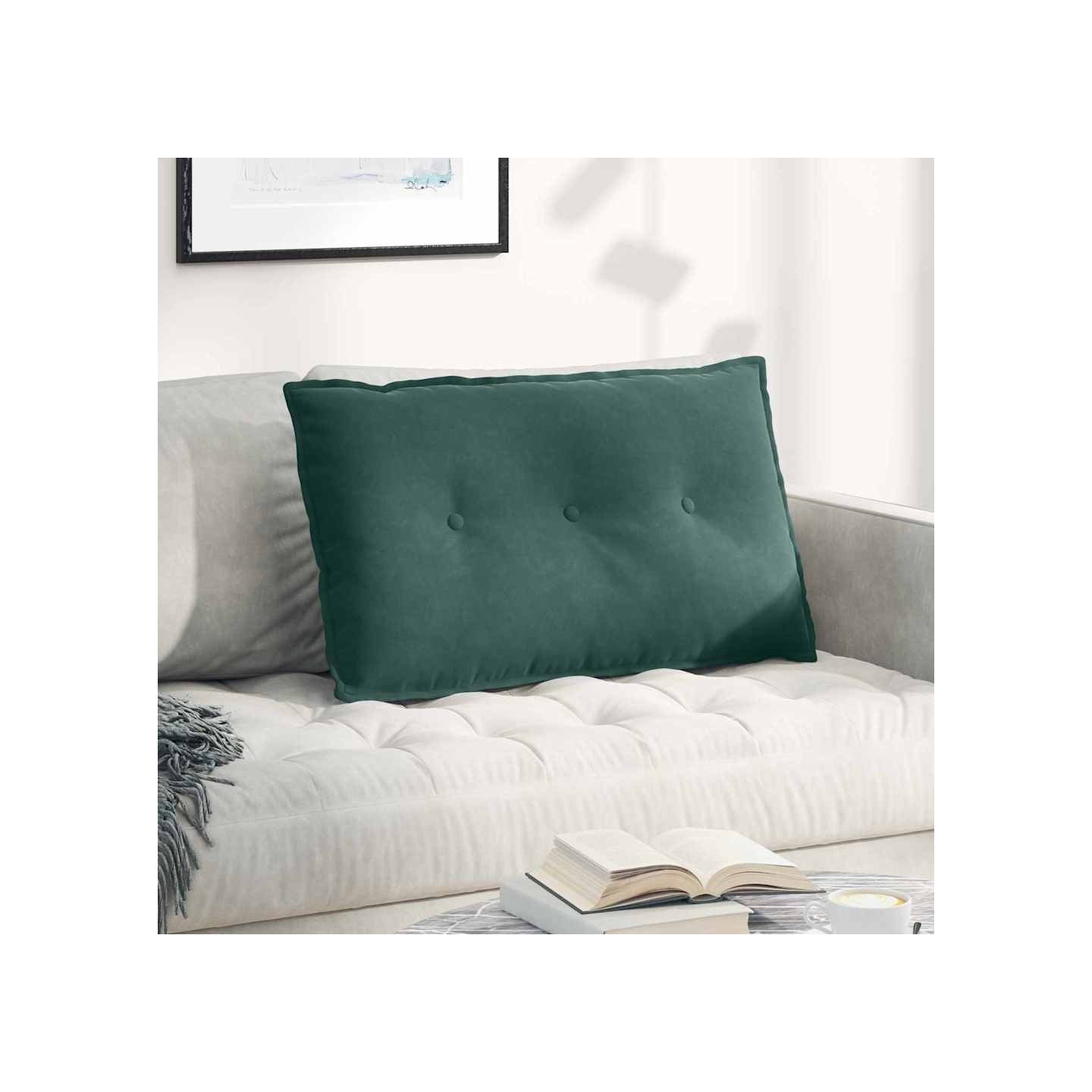 Coussin de Dos Vert foncé 80 x 50 x 19 cm