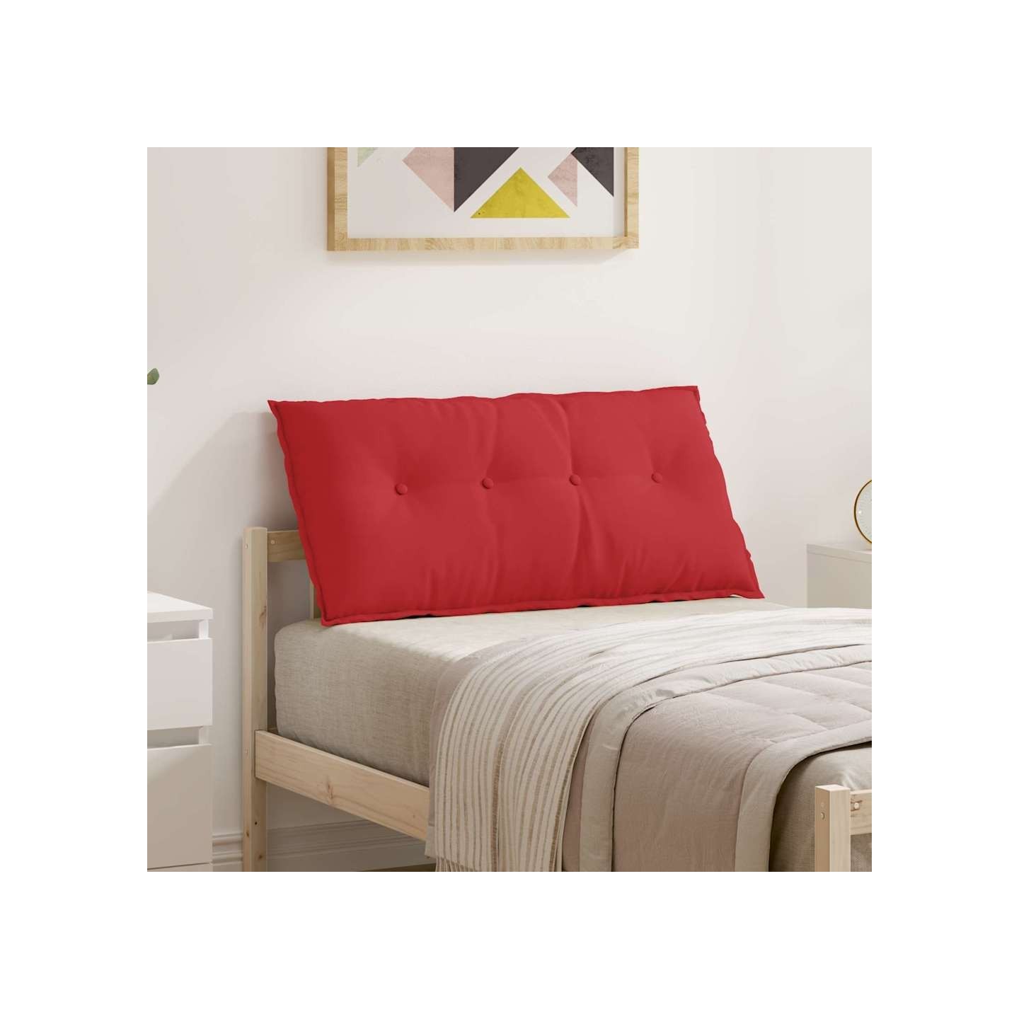 Coussin de Dos Rouge 100 x 50 x 19 cm tissu