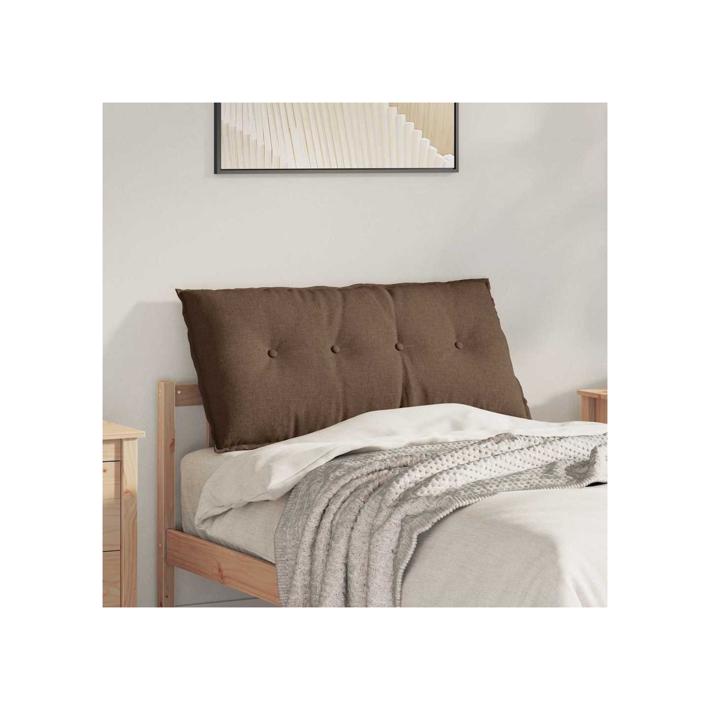 Coussin de Dos Marron 100 x 50 x 19 cm tissu
