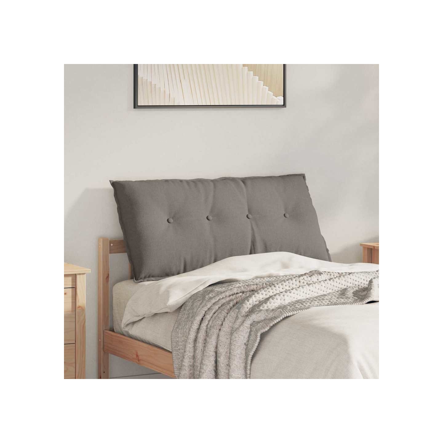 Coussin de Dos Taupe 100 x 50 x 19 cm tissu