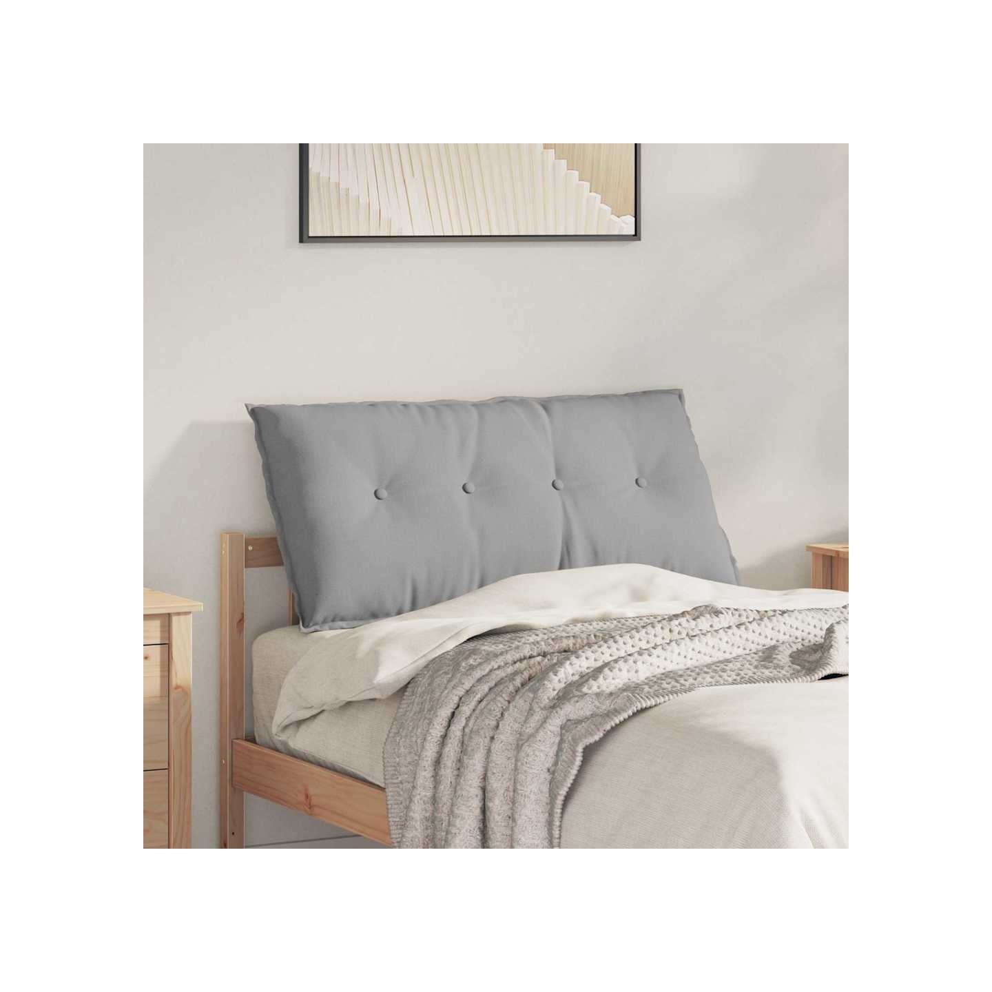 Coussin de Dos Gris nuage 100 x 50 x 19 cm tissu