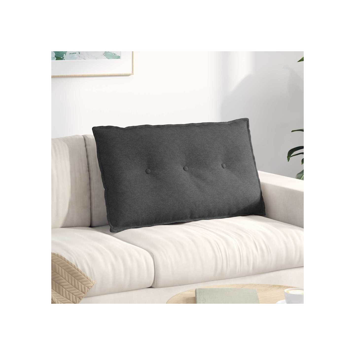 Coussin de Dos Gris foncé 80 x 50 x 19 cm