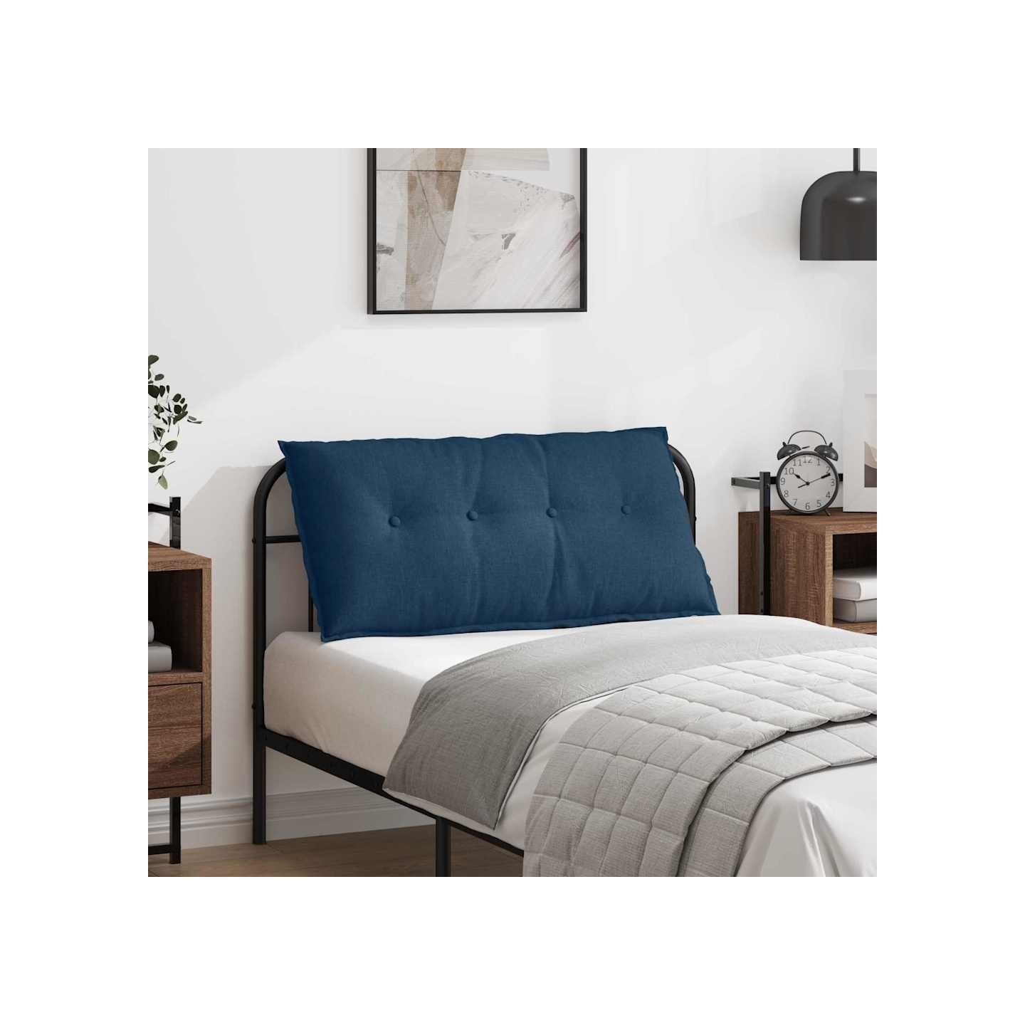 Coussin de Dos Bleu 100 x 50 x 19 cm tissu