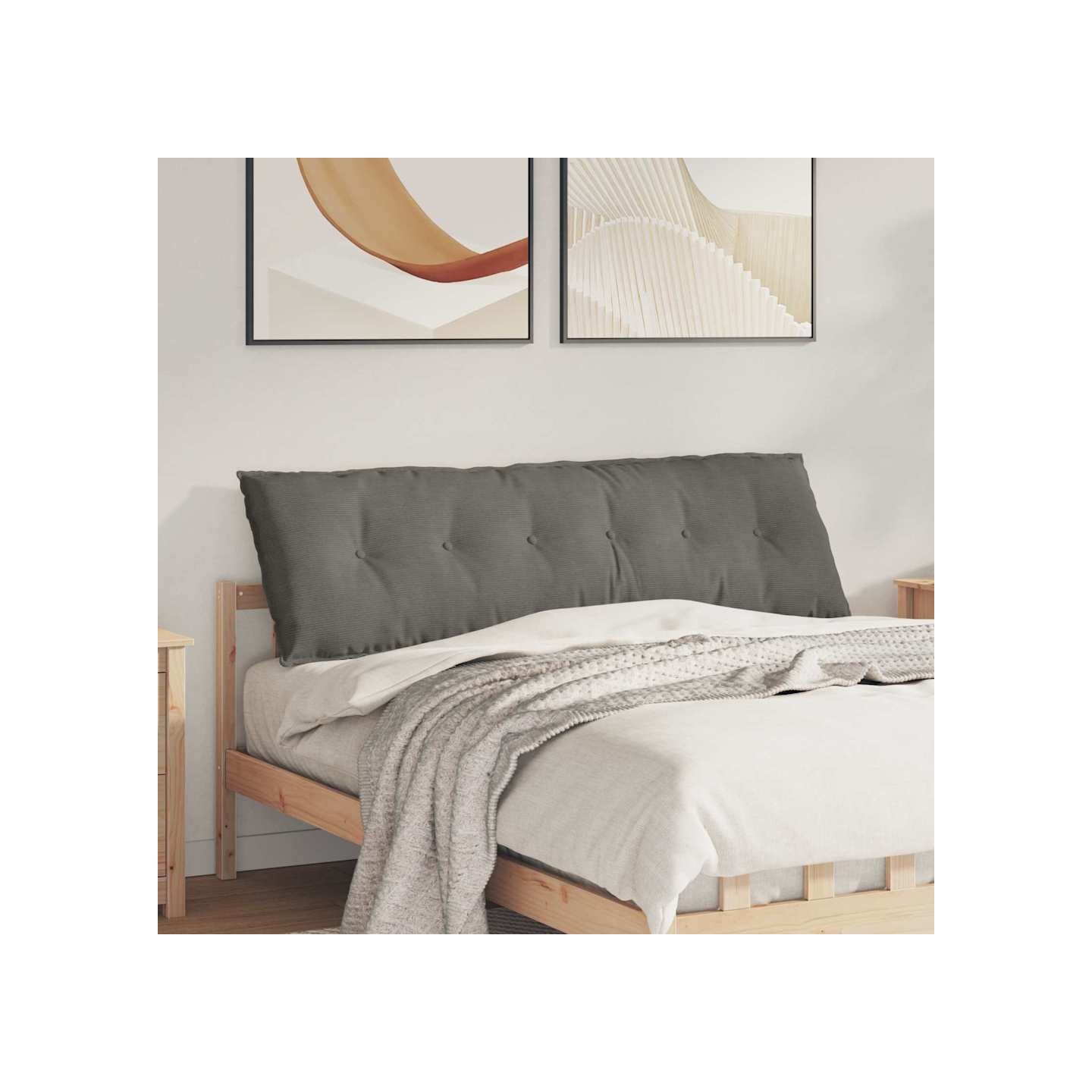 Coussin de Dos Gris clair 160 x 50 x 19 cm