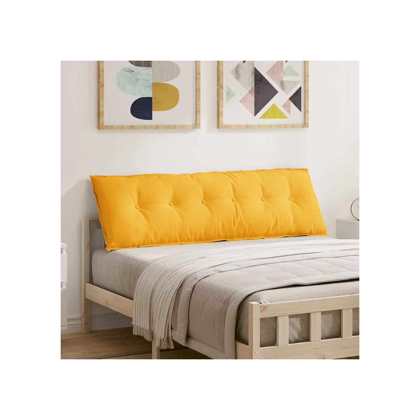 Coussin de Dos Jaune clair 160 x 50 x 19 cm
