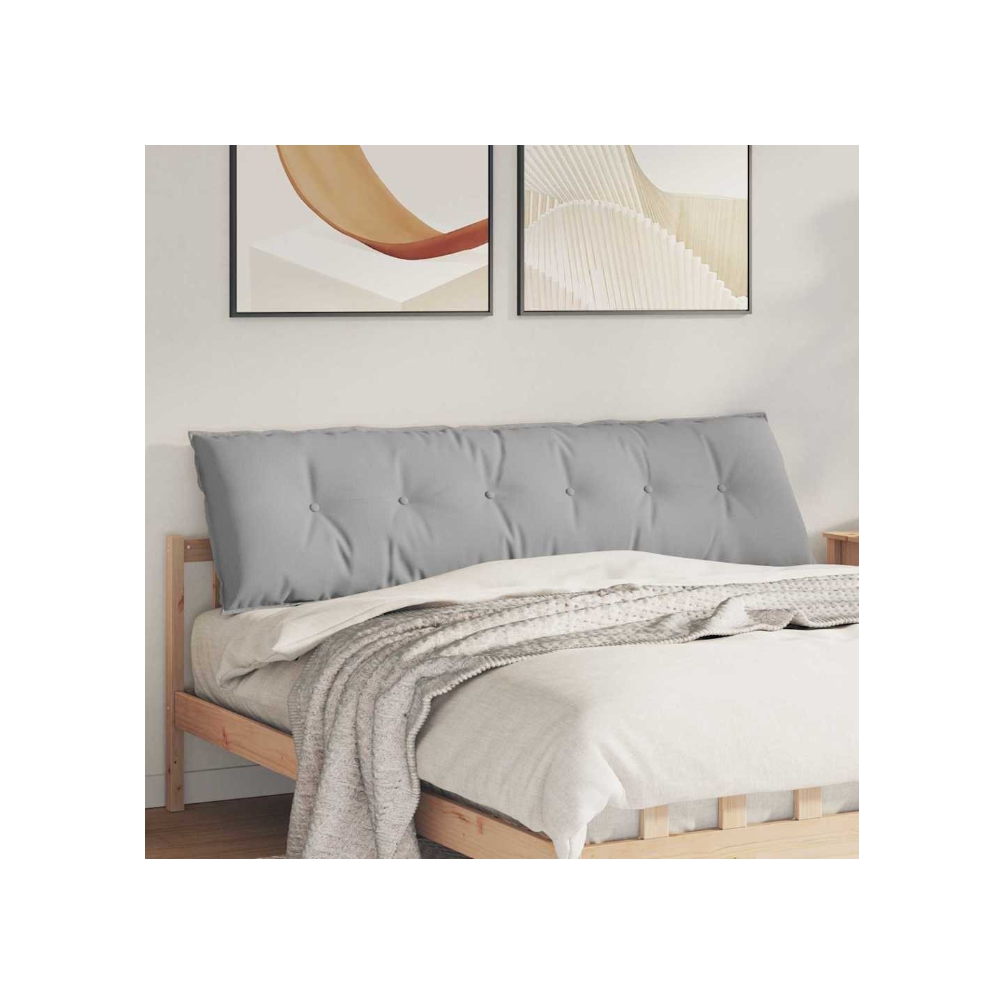 Coussin de Dos Gris nuage 180 x 50 x 19 cm tissu