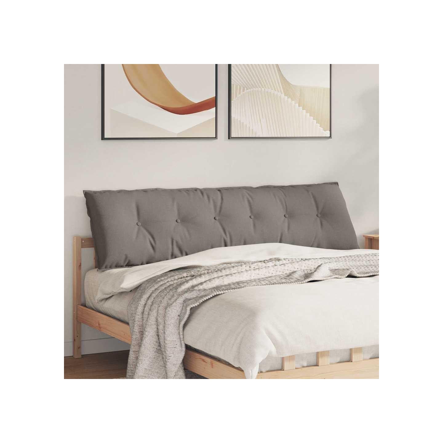 Coussin de Dos Taupe 180 x 50 x 19 cm tissu