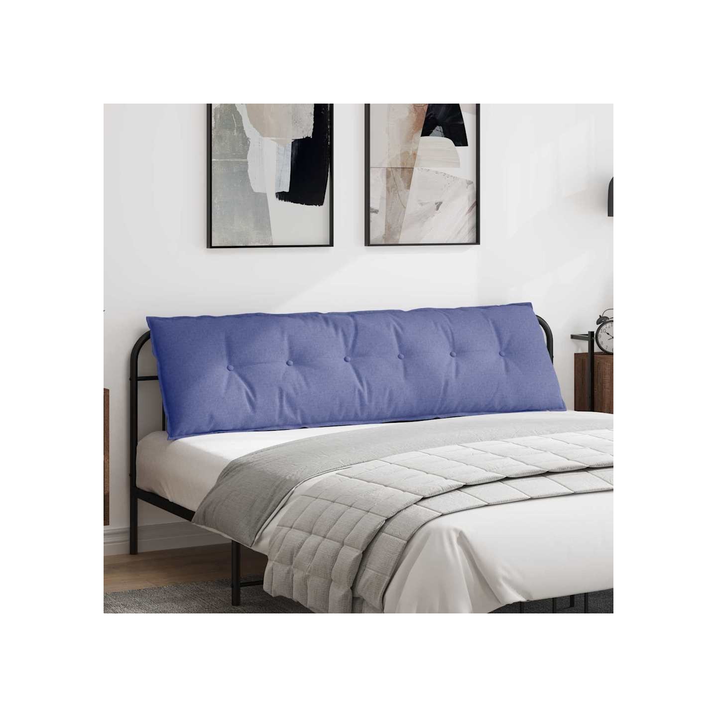 Coussin de Dos Bleu denim 180 x 50 x 19 cm tissu