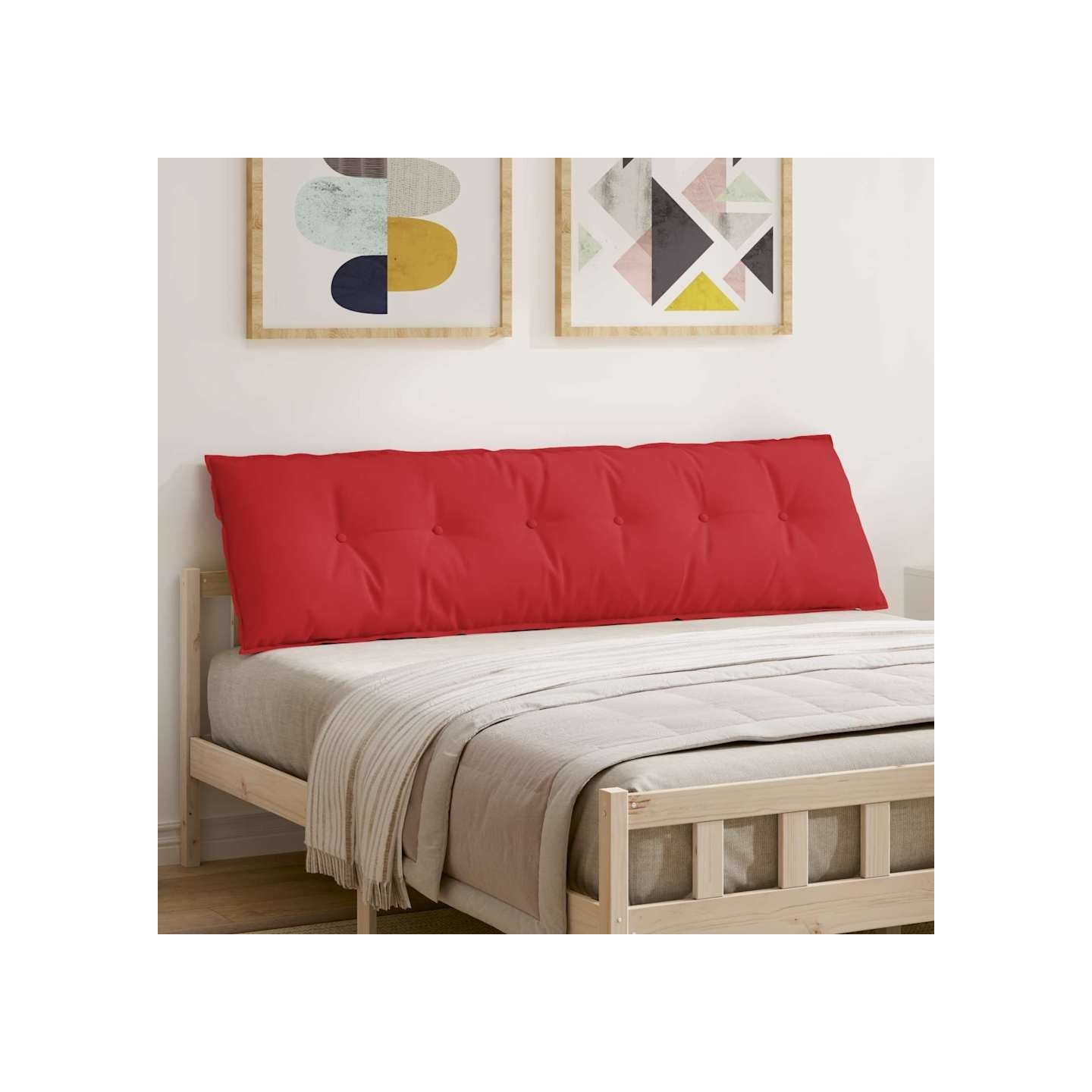 Coussin de Dos Rouge 180 x 50 x 19 cm tissu