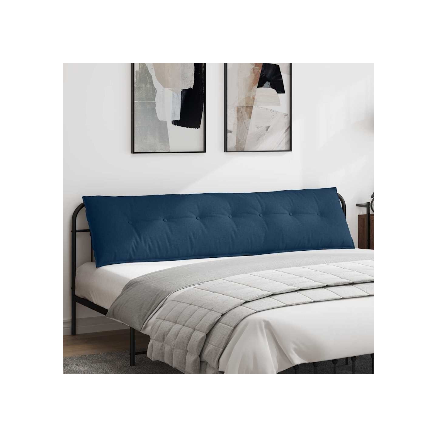 Coussin de Dos Bleu 200 x 50 x 19 cm tissu