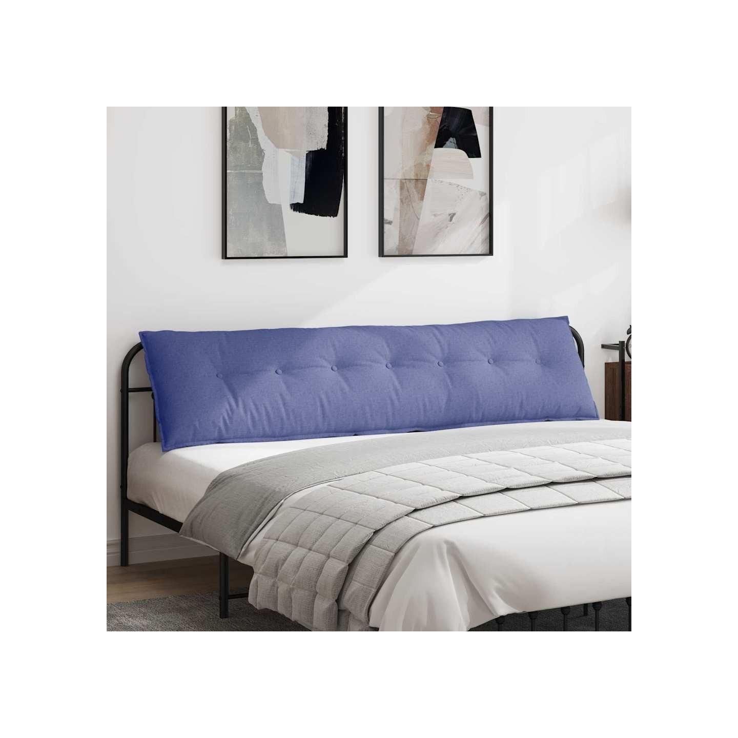 Coussin de Dos Bleu denim 200 x 50 x 19 cm tissu