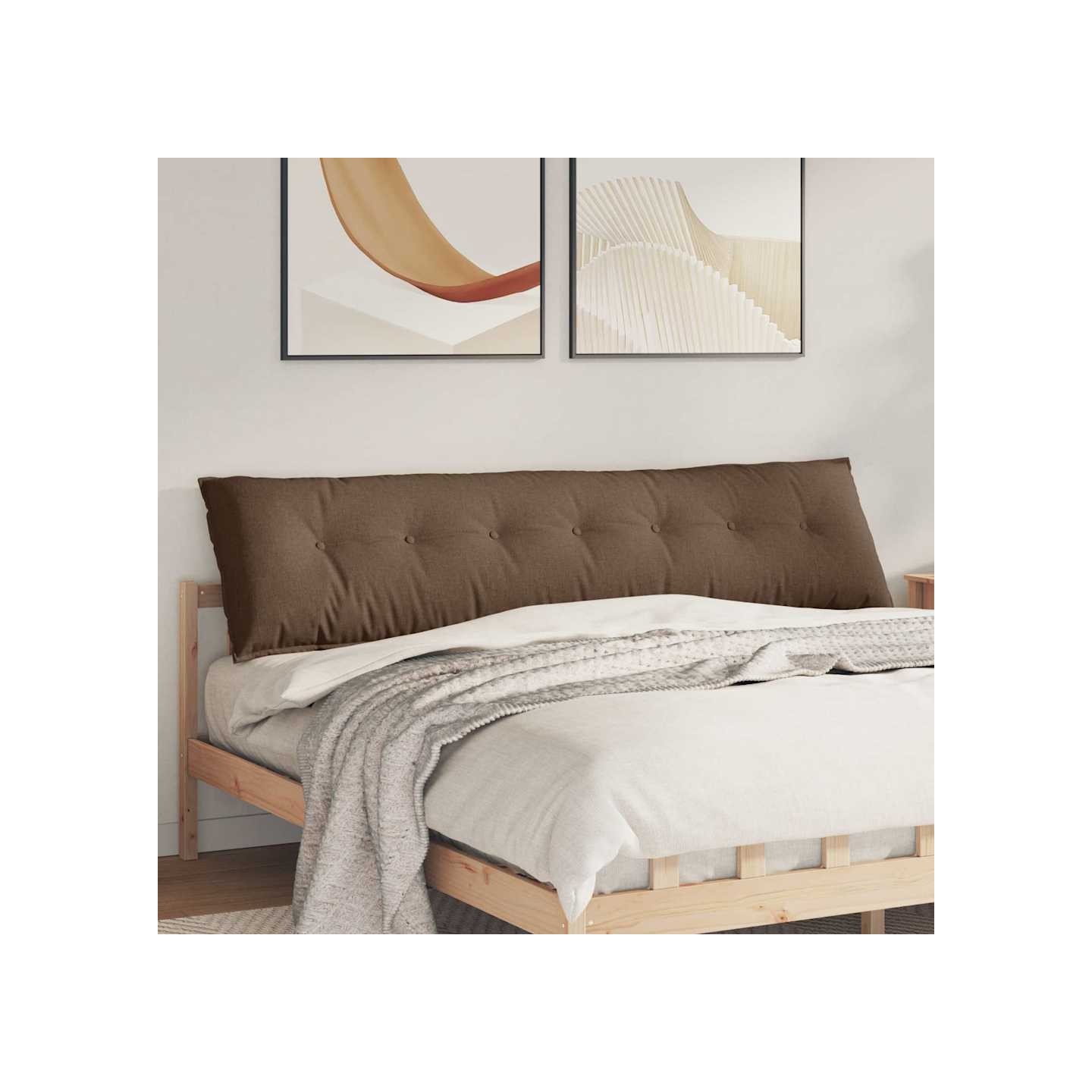 Coussin de Dos Marron 200 x 50 x 19 cm tissu