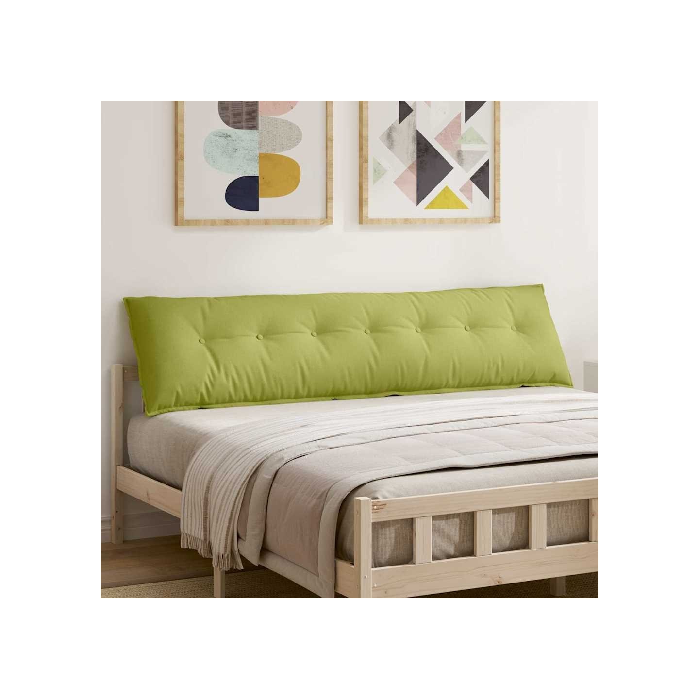 Coussin de Dos Vert clair 200 x 50 x 19 cm tissu