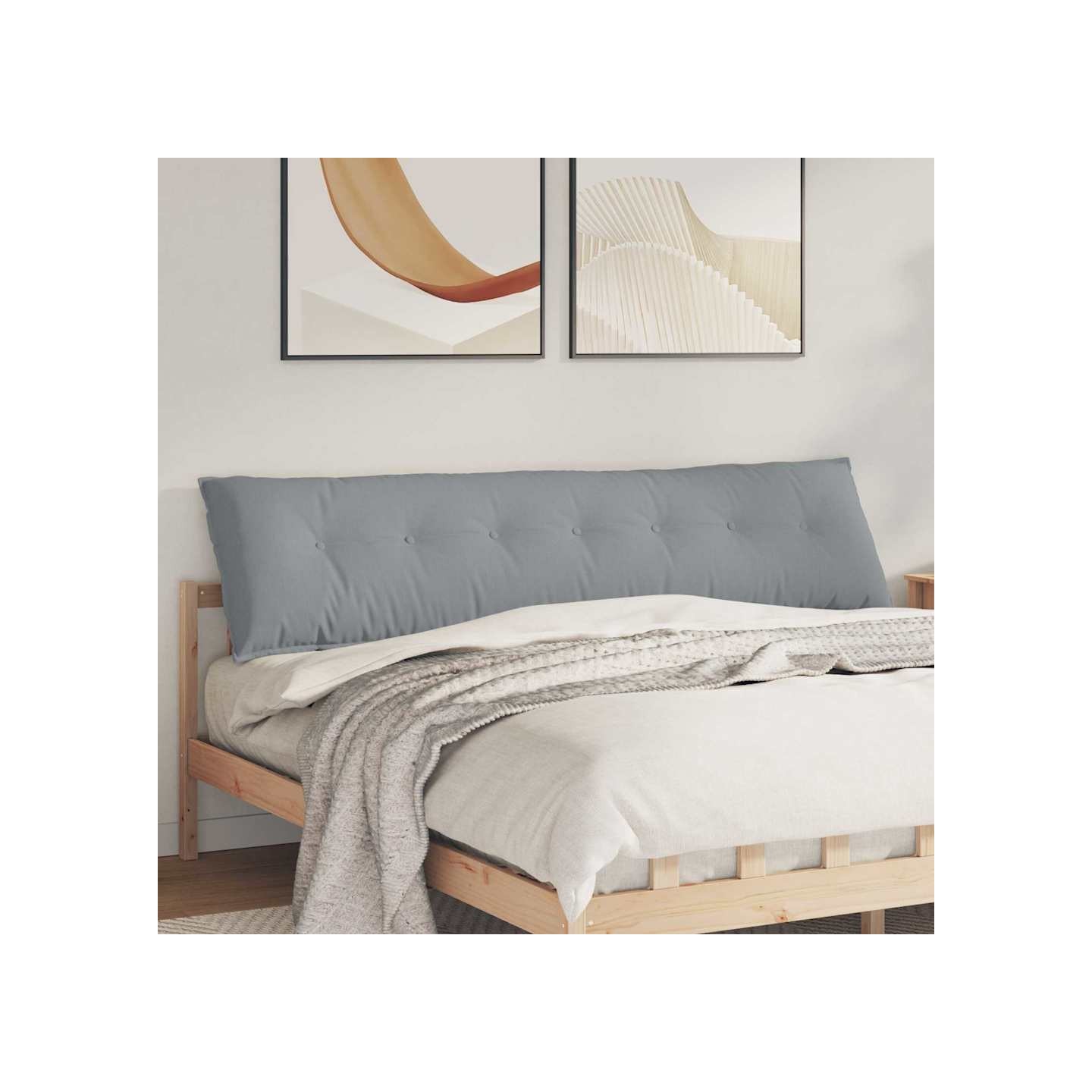 Coussin de Dos Gris clair 200 x 50 x 19 cm tissu
