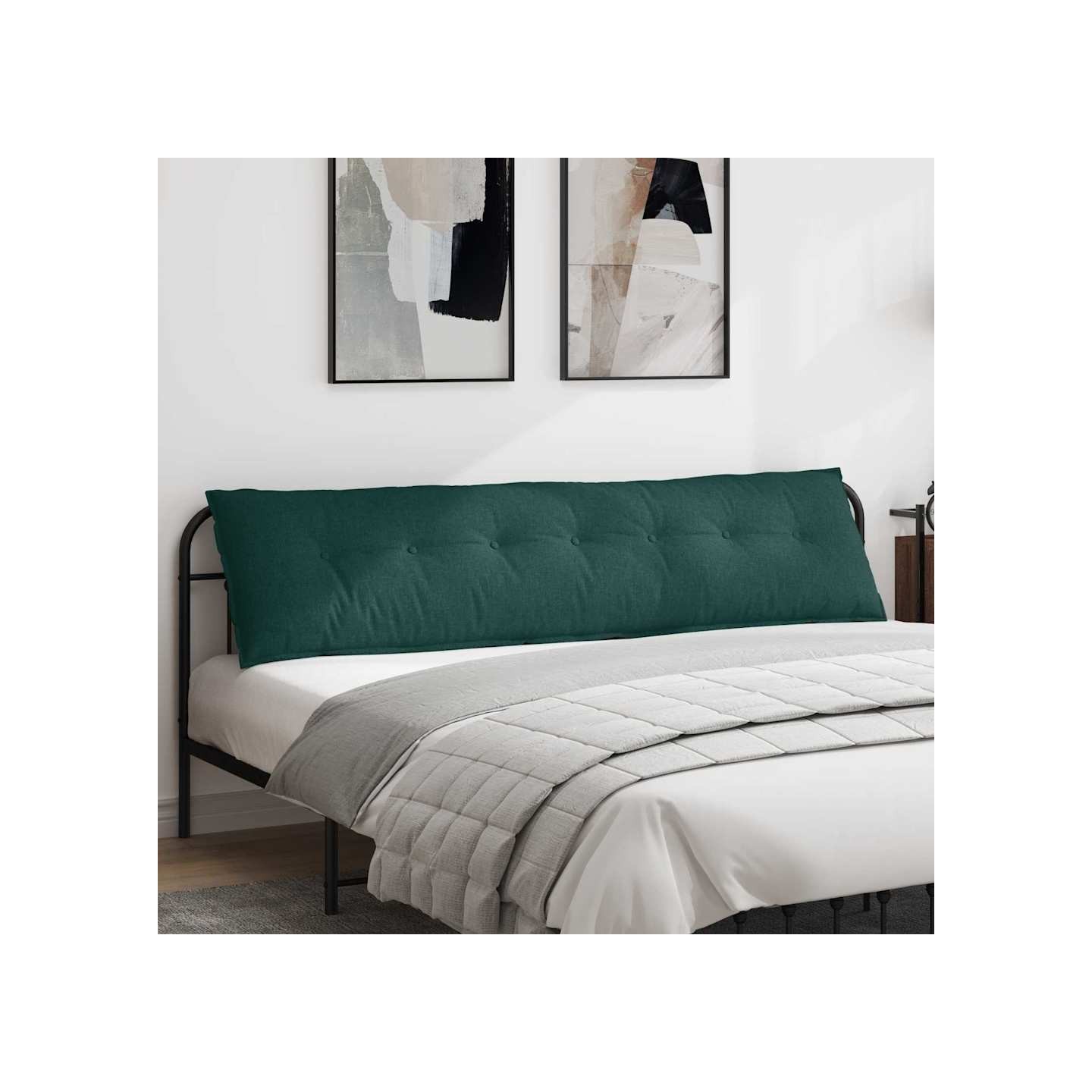 Coussin de Dos Vert foncé 200 x 50 x 19 cm tissu