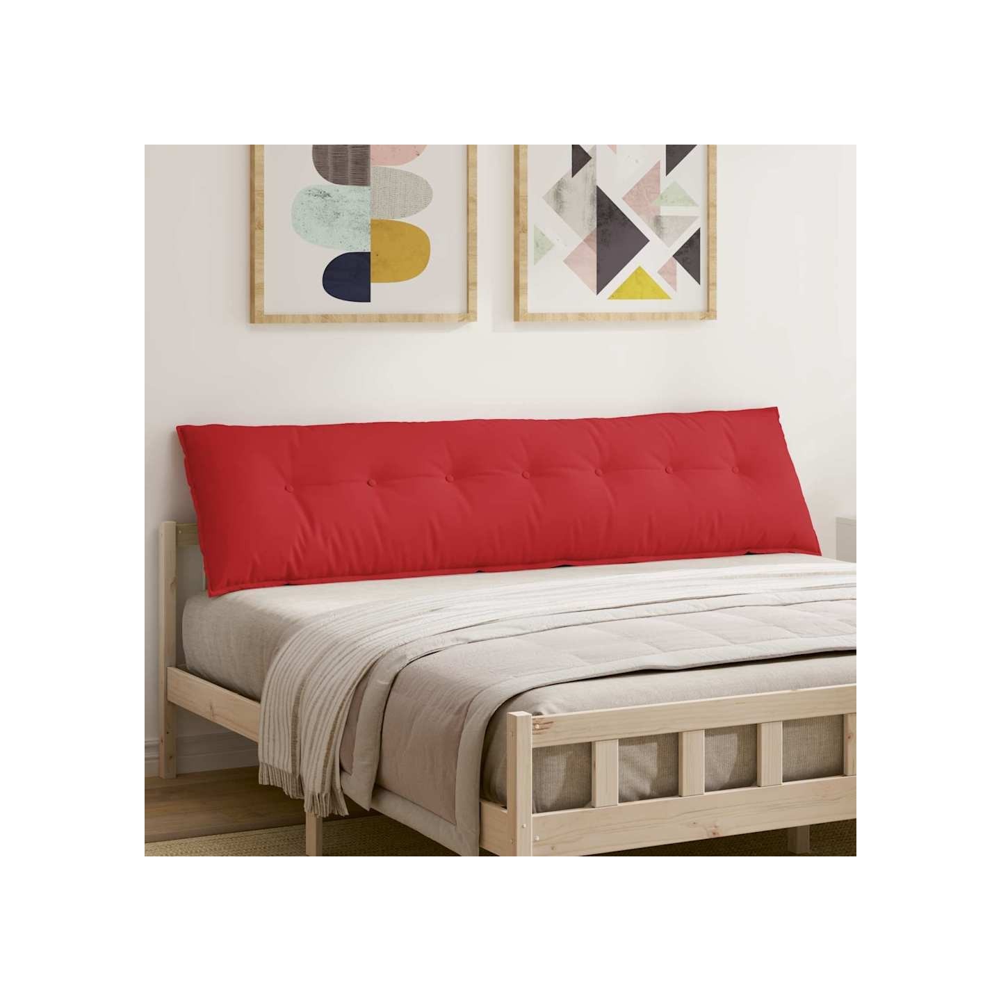 Coussin de Dos Rouge 200 x 50 x 19 cm tissu