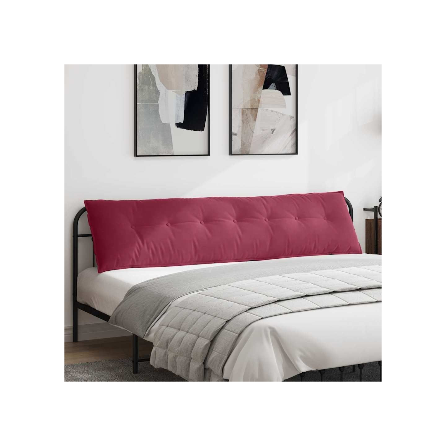 Coussin de Dos Bordeaux 200 x 50 x 19 cm