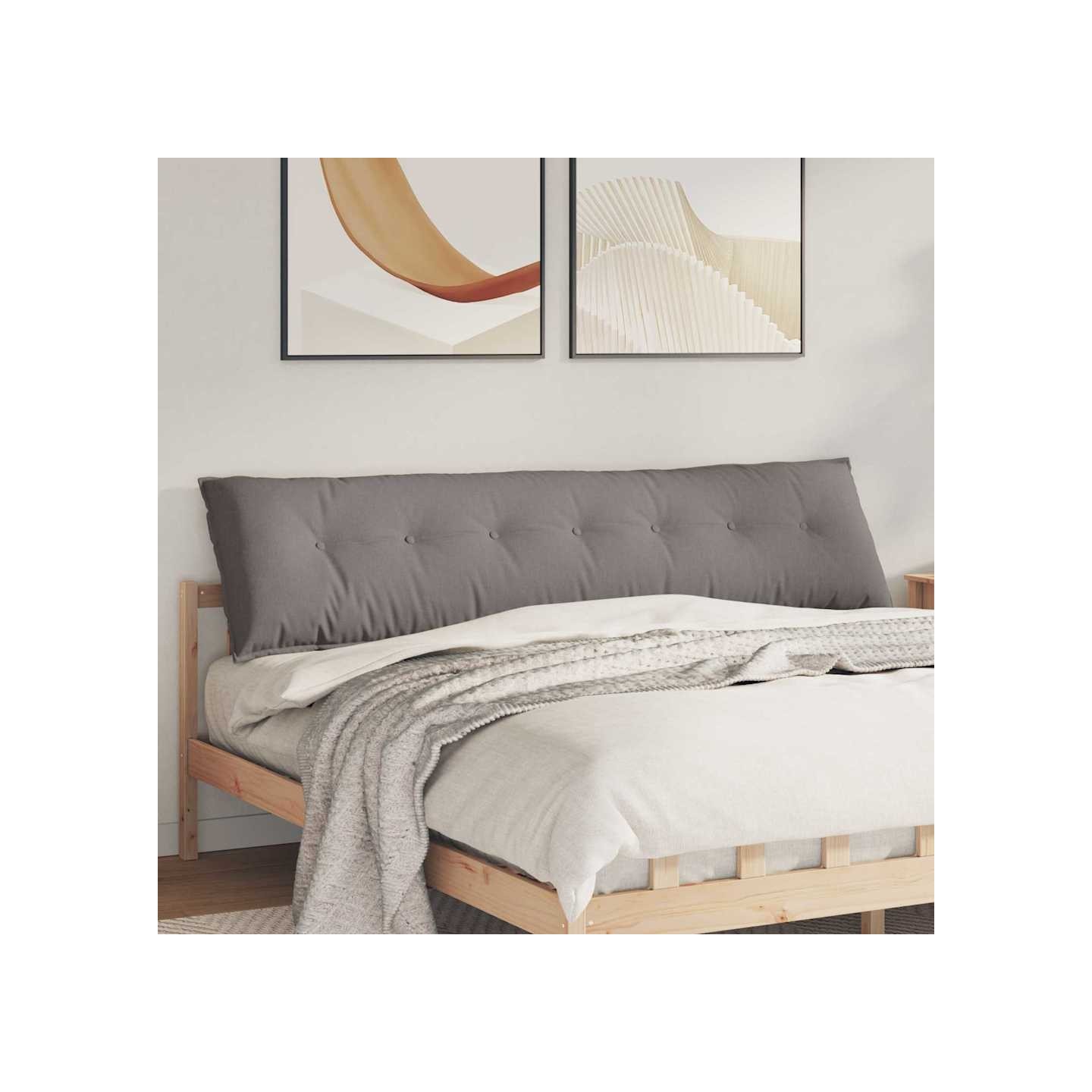 Coussin de Dos Taupe 200 x 50 x 19 cm tissu