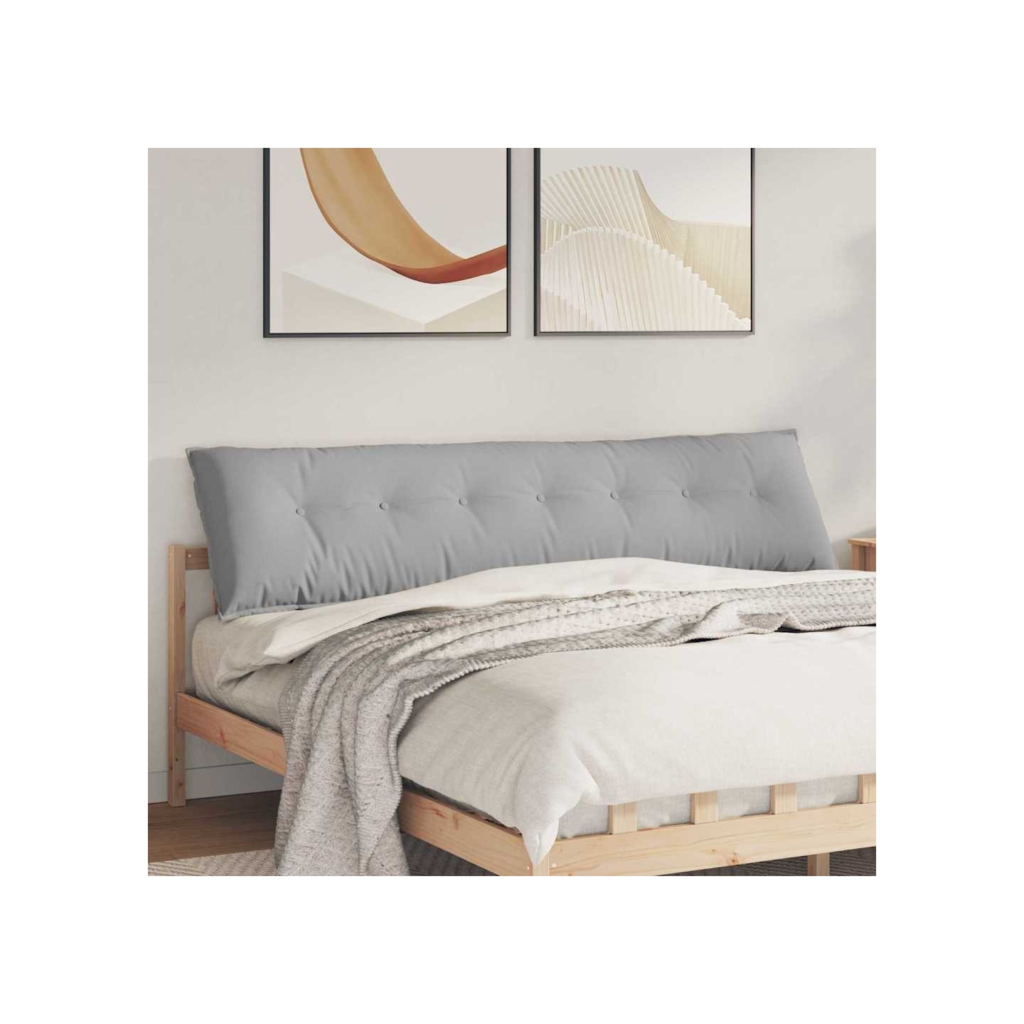 Coussin de Dos Gris nuage 200 x 50 x 19 cm tissu