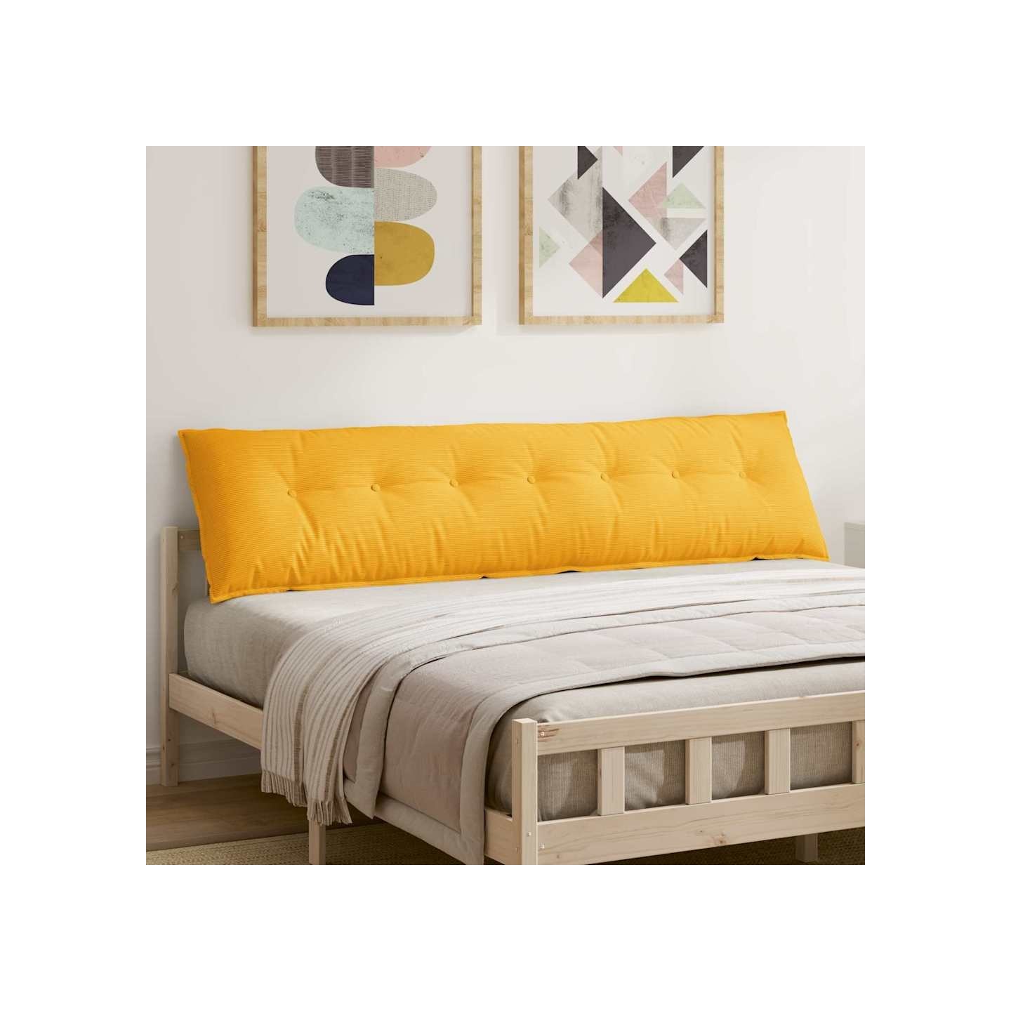 Coussin de Dos Jaune clair 200 x 50 x 19 cm