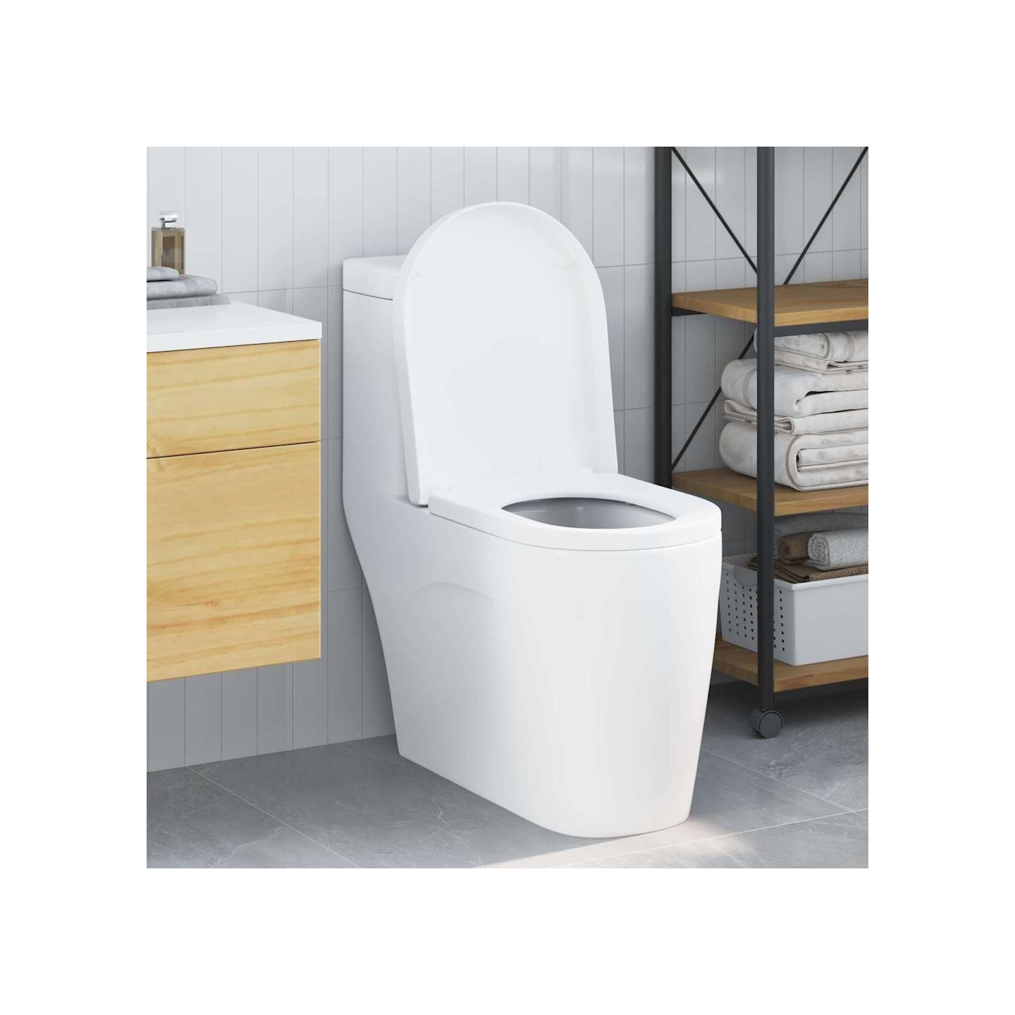 Siège de toilette Blanc 48 x 36,5 x 4,5 cm Polypropylène