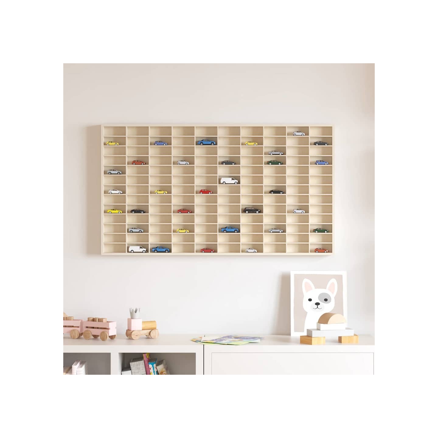 Vitrine Murale Montage mural Beige 98 x 4,5 x 55 cm