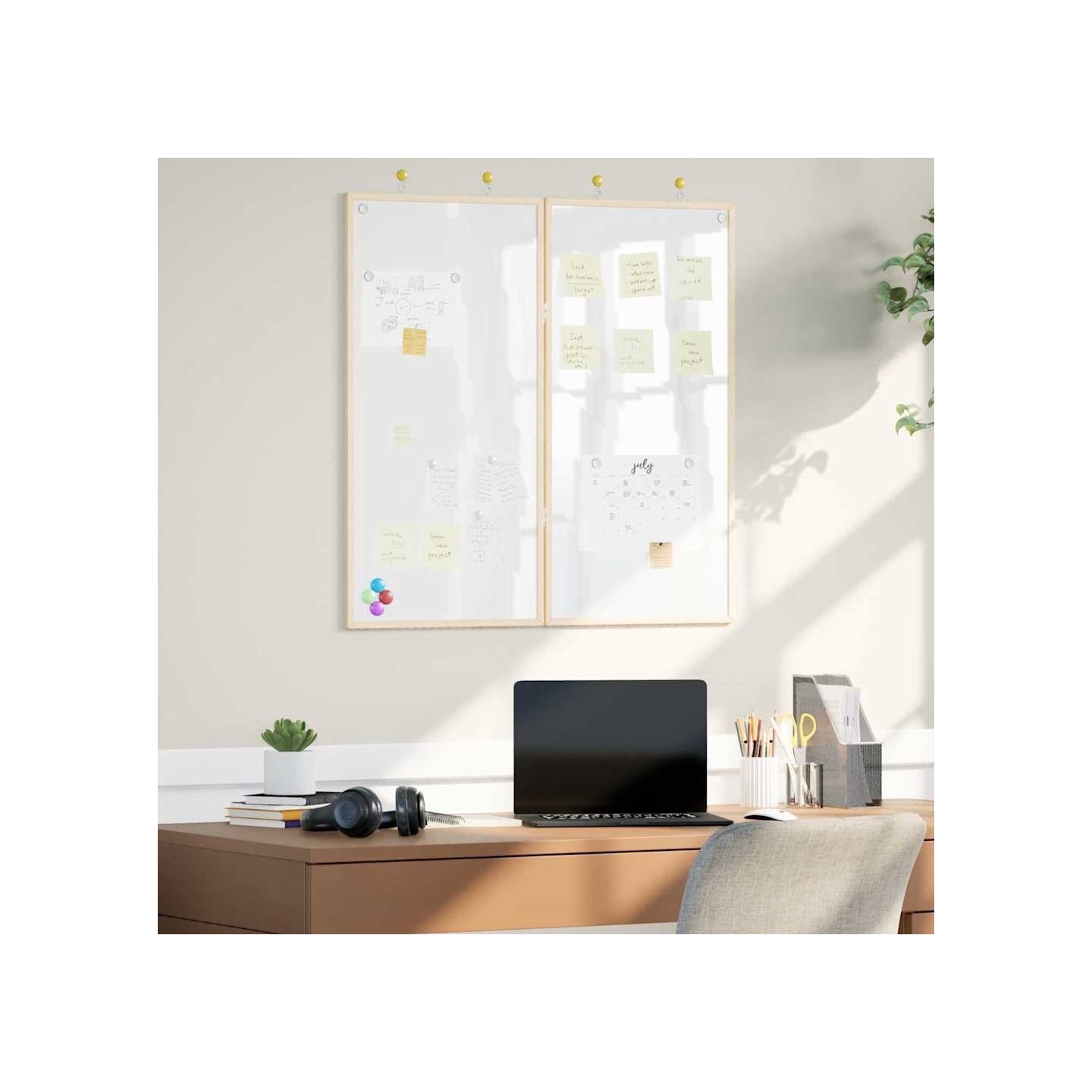 Tableau d'Affichage 80 x 80 x 1.4 cm Bois de pin massif Blanc