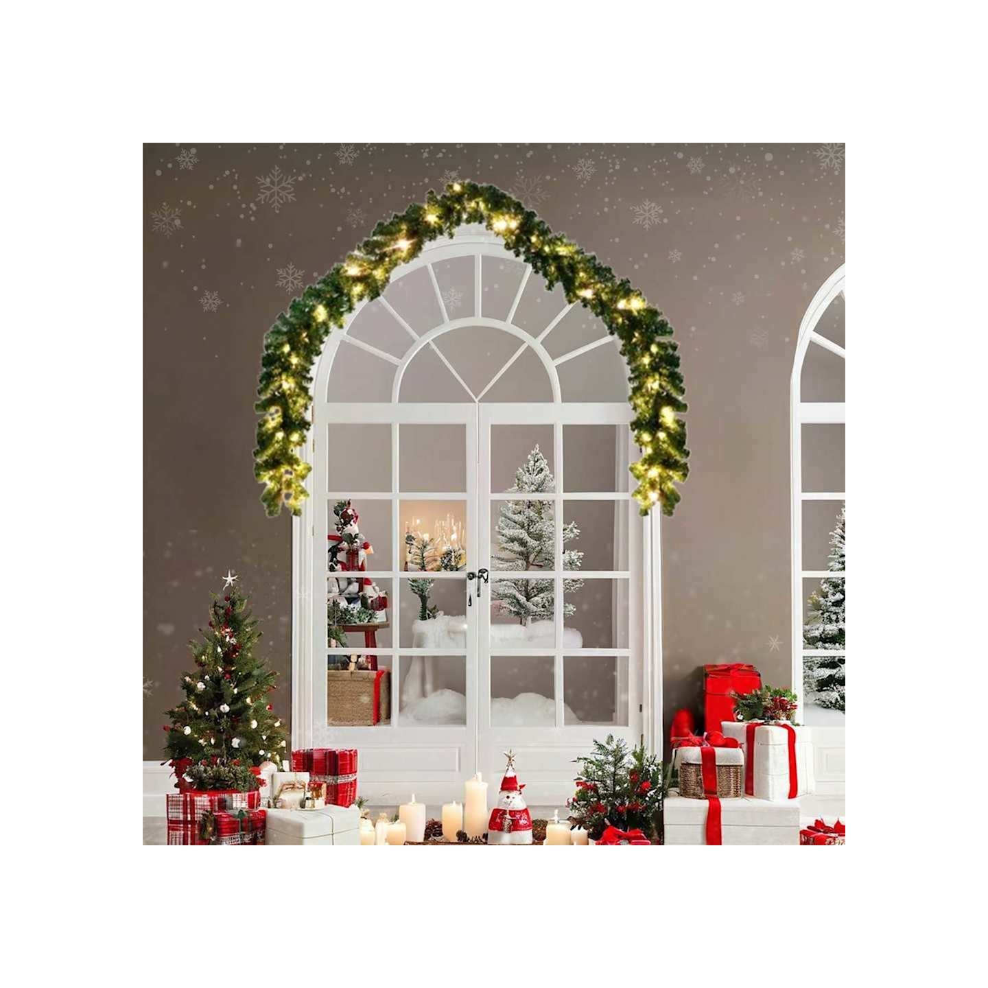 Guirlande de Noël 2 pc 600 LED Vert 20 m PVC