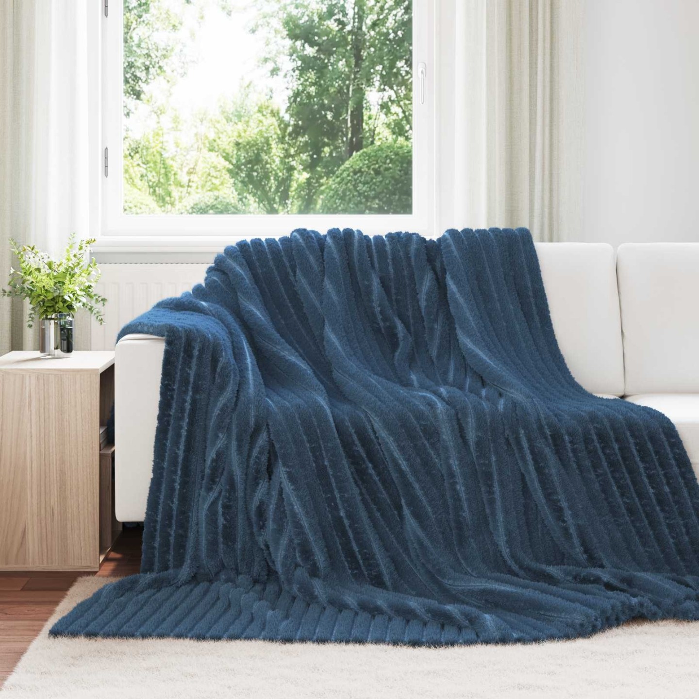 Plaid Bleu marine 270 x 240 cm 1,77 kg Polaire