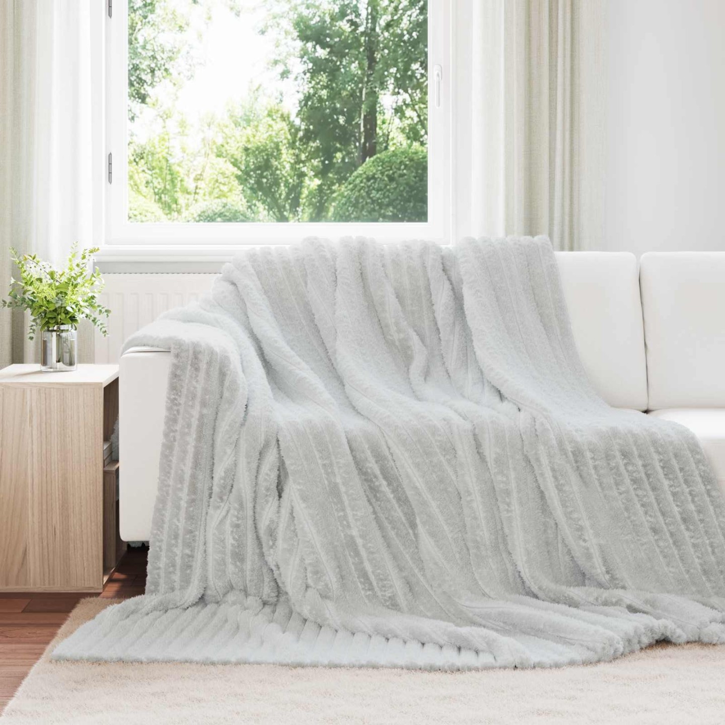 Plaid Gris 270 x 240 cm 1,77 kg Polaire