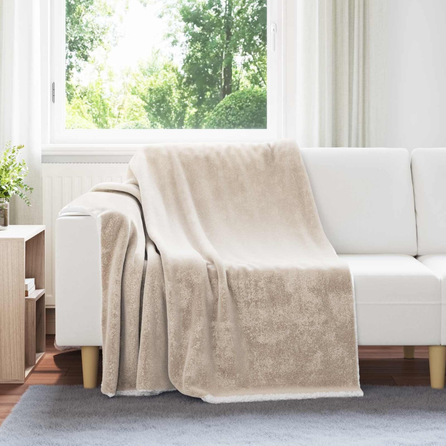 Plaid Beige 200 x 150 cm 1,64 kg Polaire