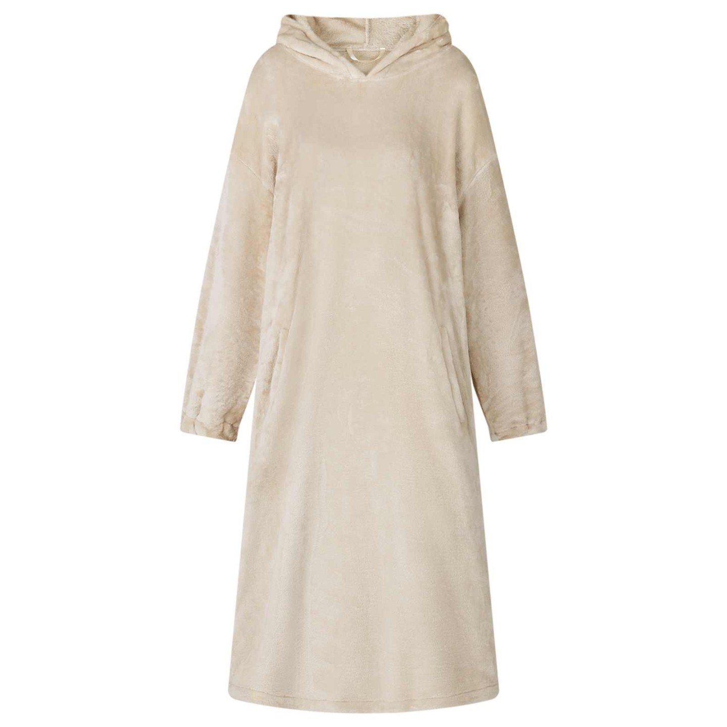 Sweat à capuche couverture Beige L Flanelle