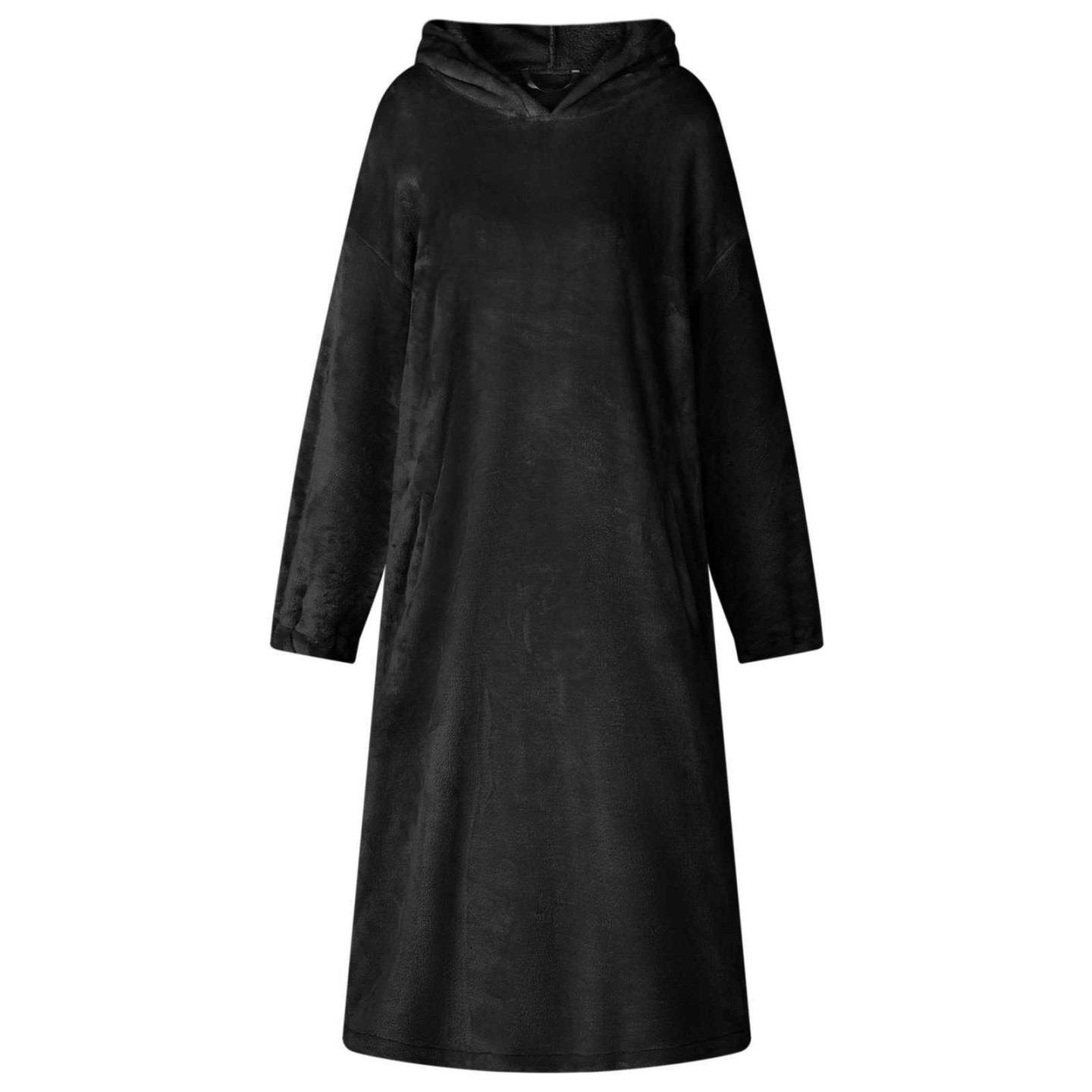 Sweat à capuche couverture Noir S Flanelle