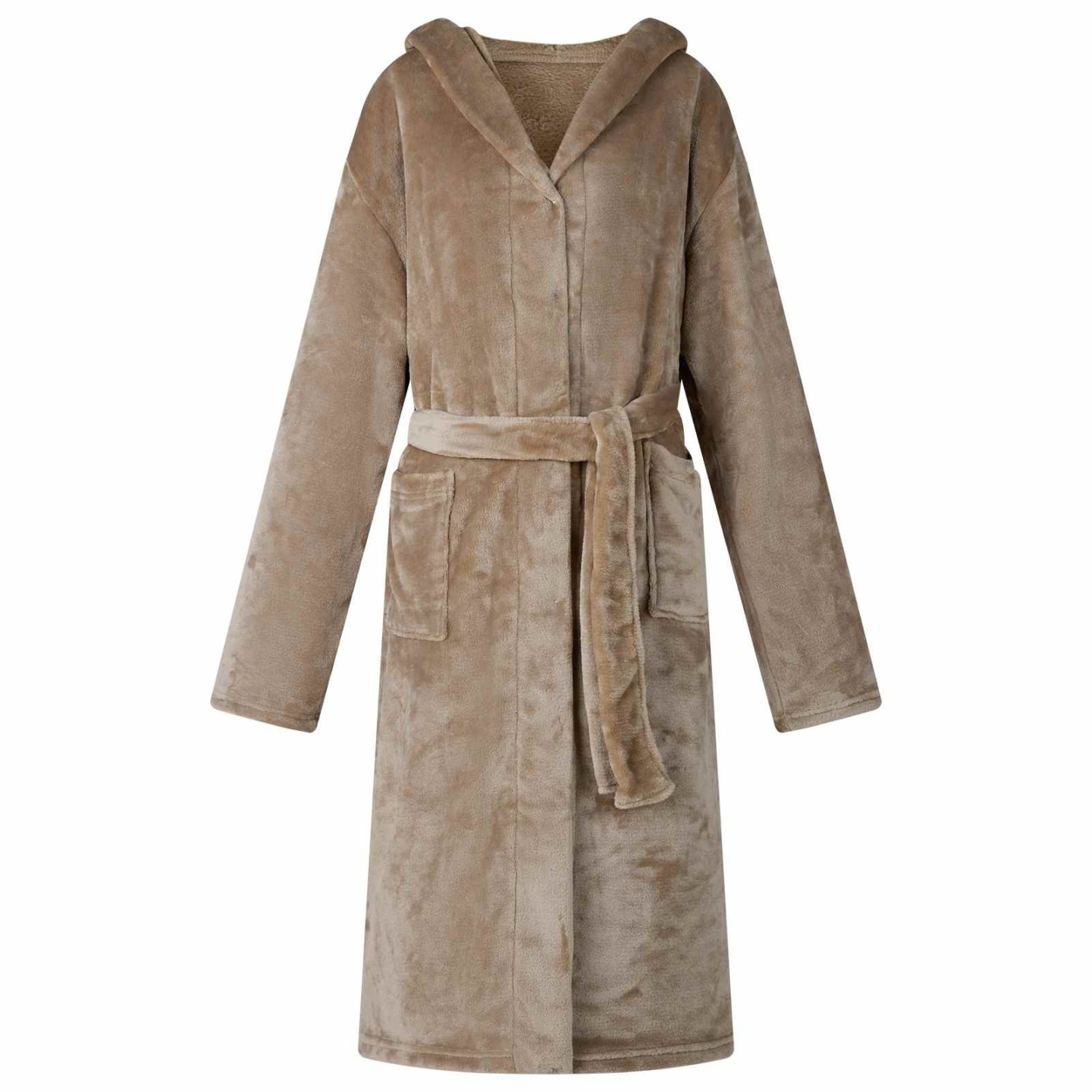 Peignoir avec capuche Camel XXXL Flanelle
